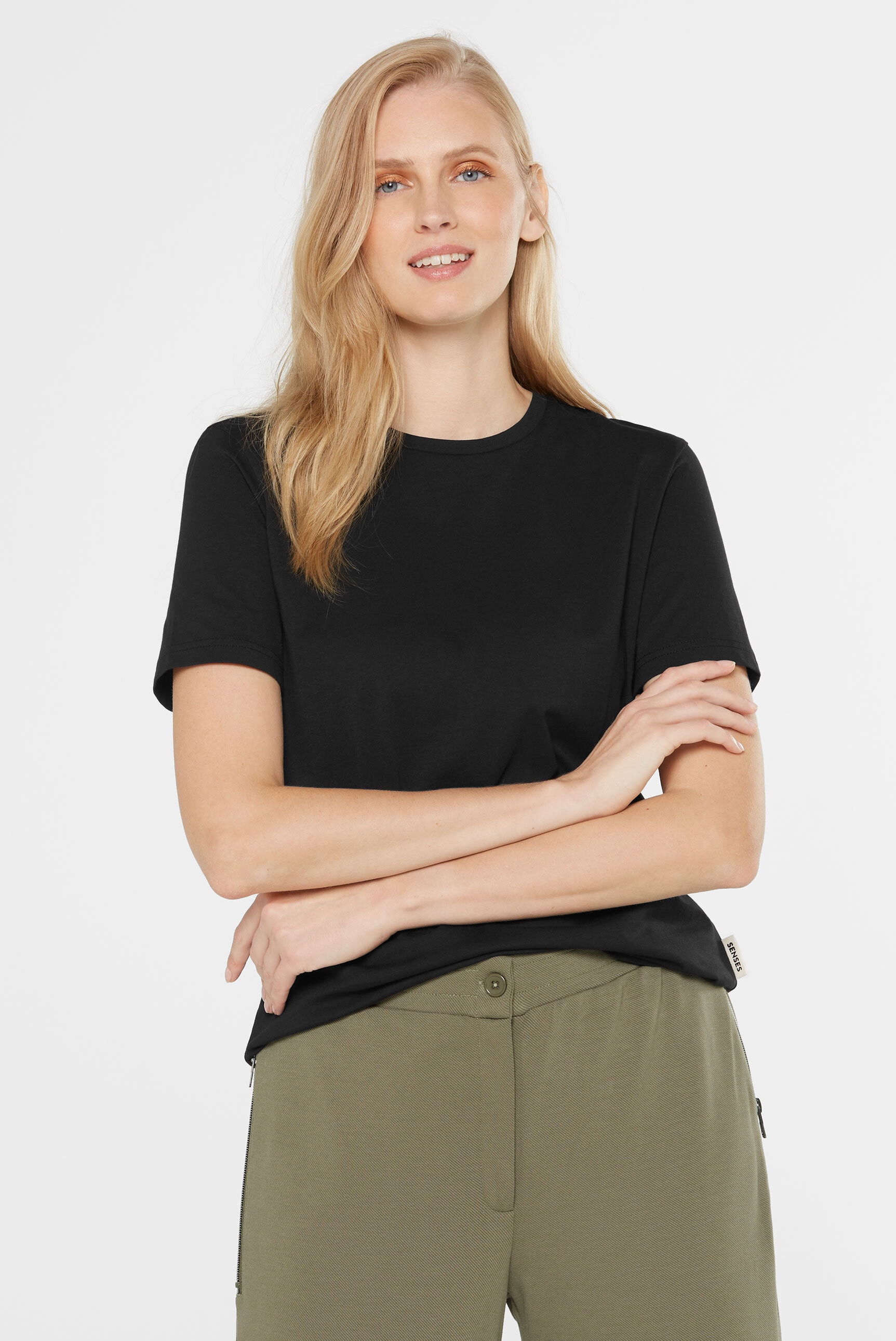 SENSES.THE LABEL Rundhalsshirt, aus Baumwolle