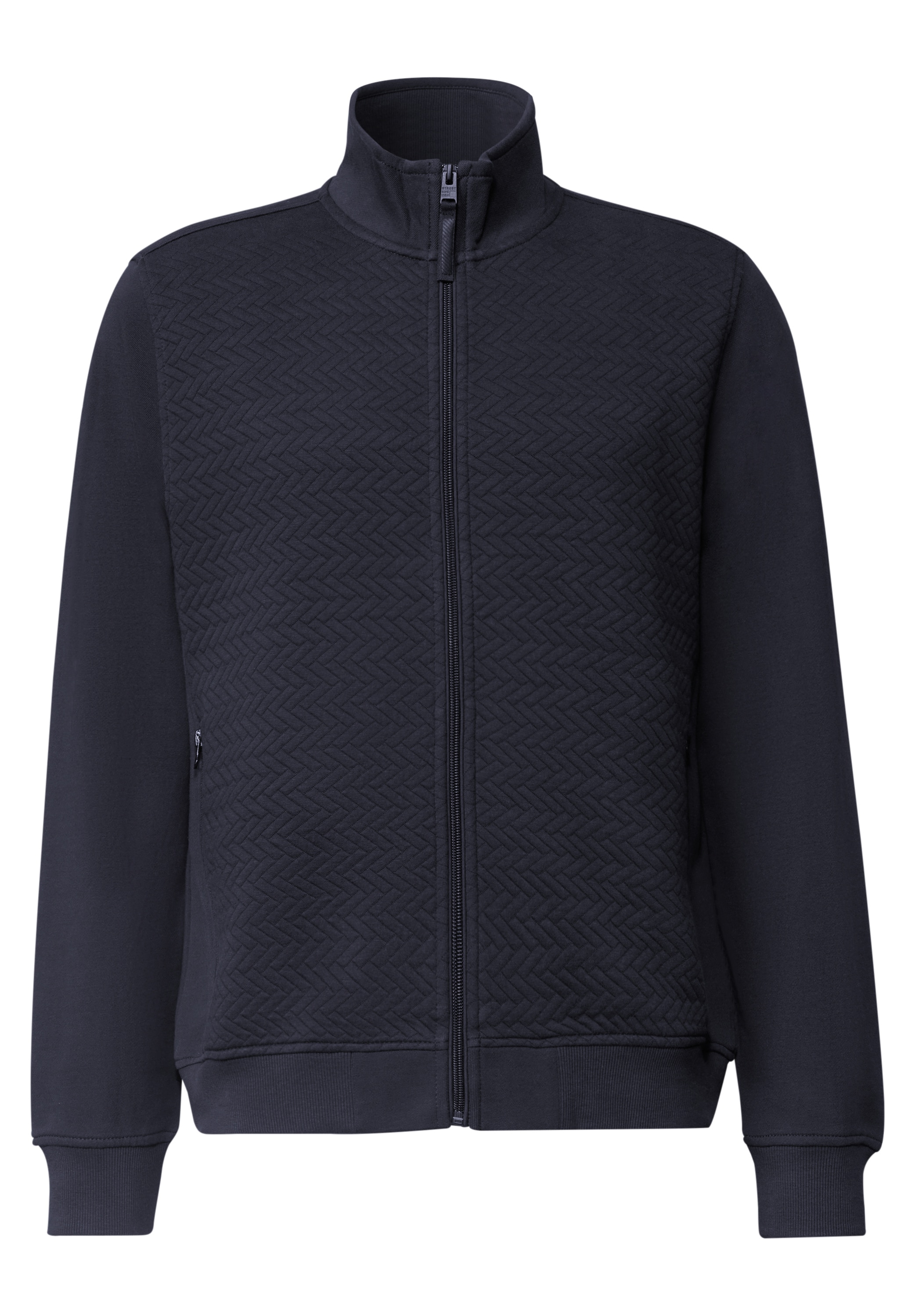 STREET ONE MEN Sweatjacke in Unifarbe
