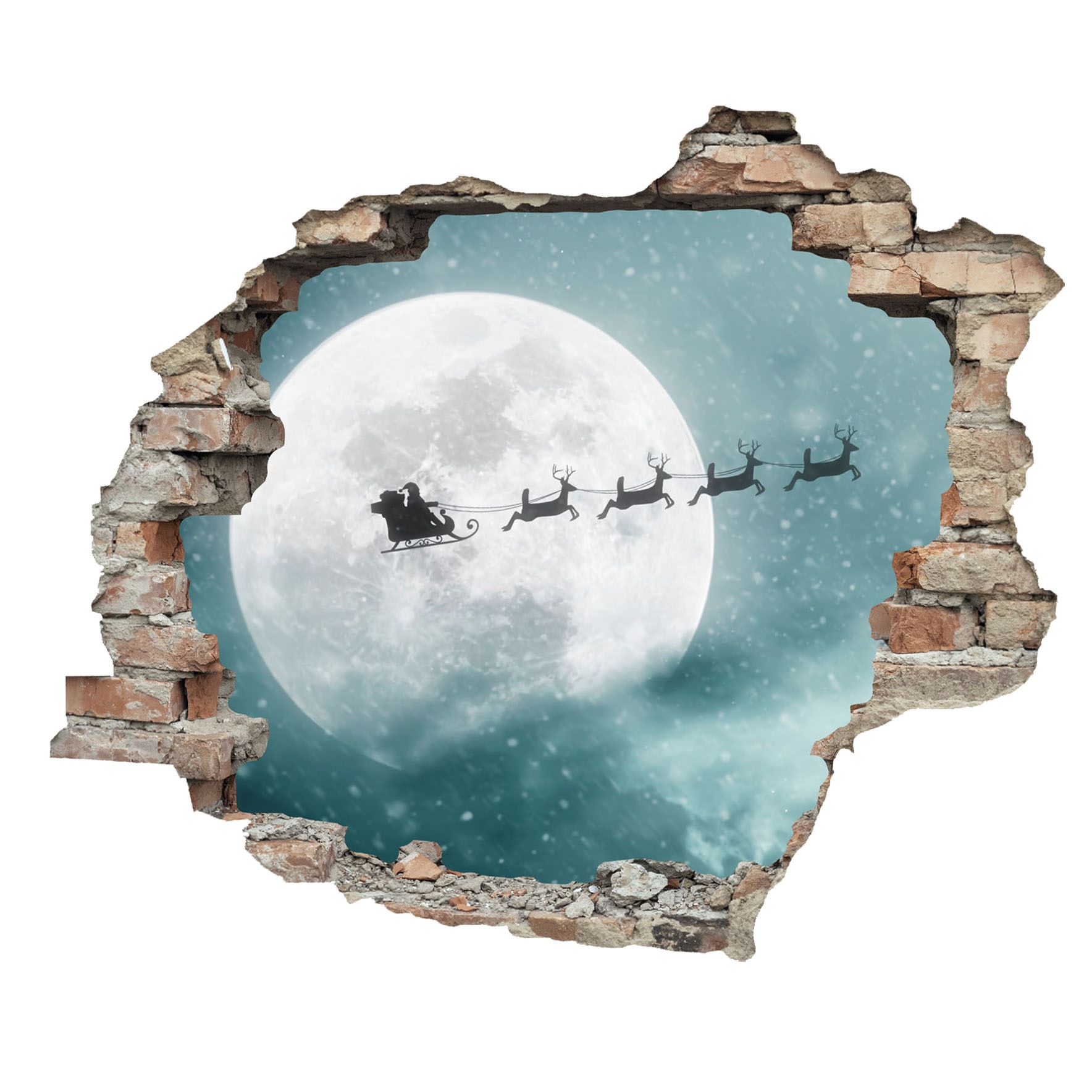 queence 3D-Wandtattoo "Weihnachtsmann" selbstklebender Wandsticker Weihnach günstig online kaufen