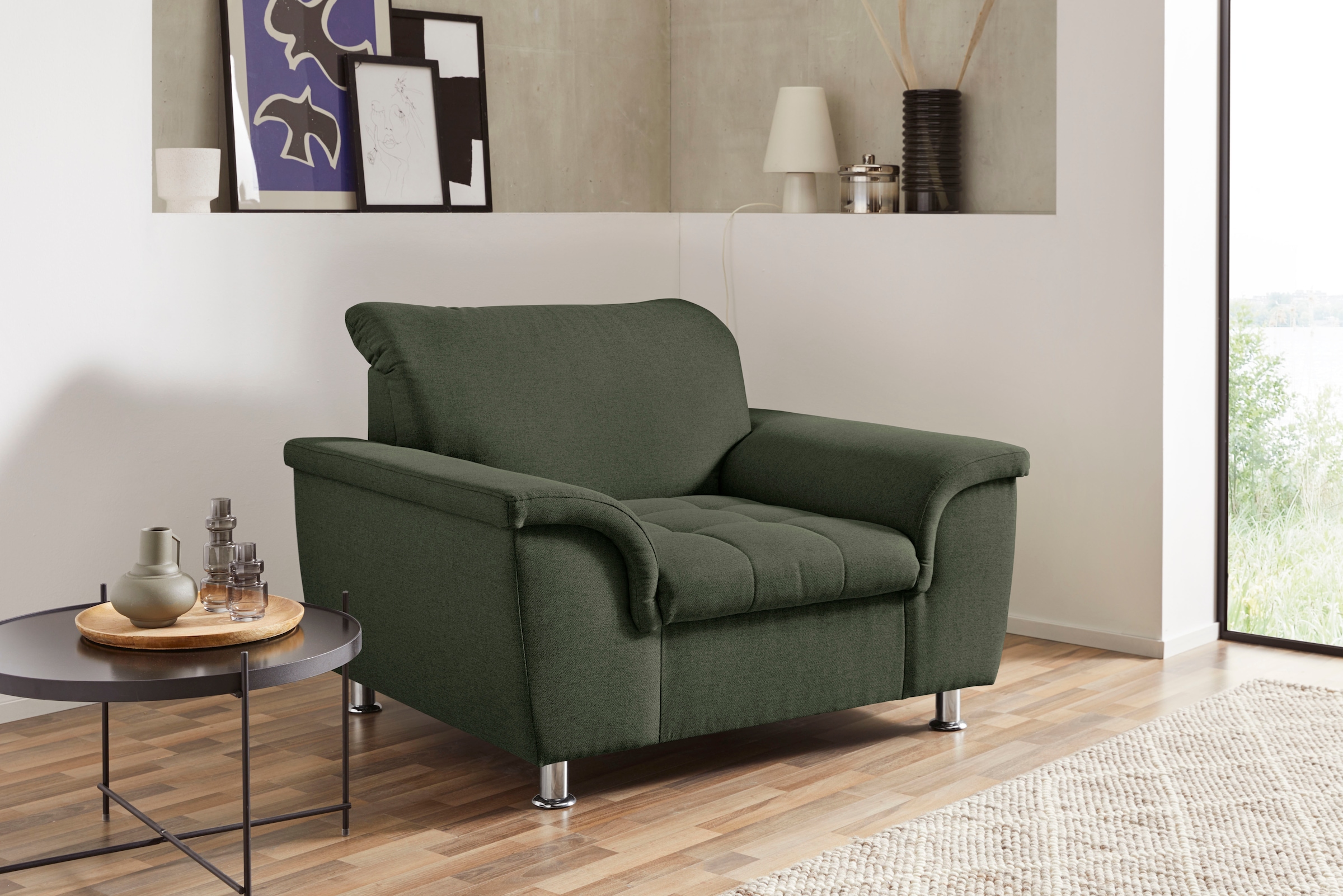 DOMO collection Sessel "Franzi, zeitlos und elegant, moderne Sitzheftung", günstig online kaufen