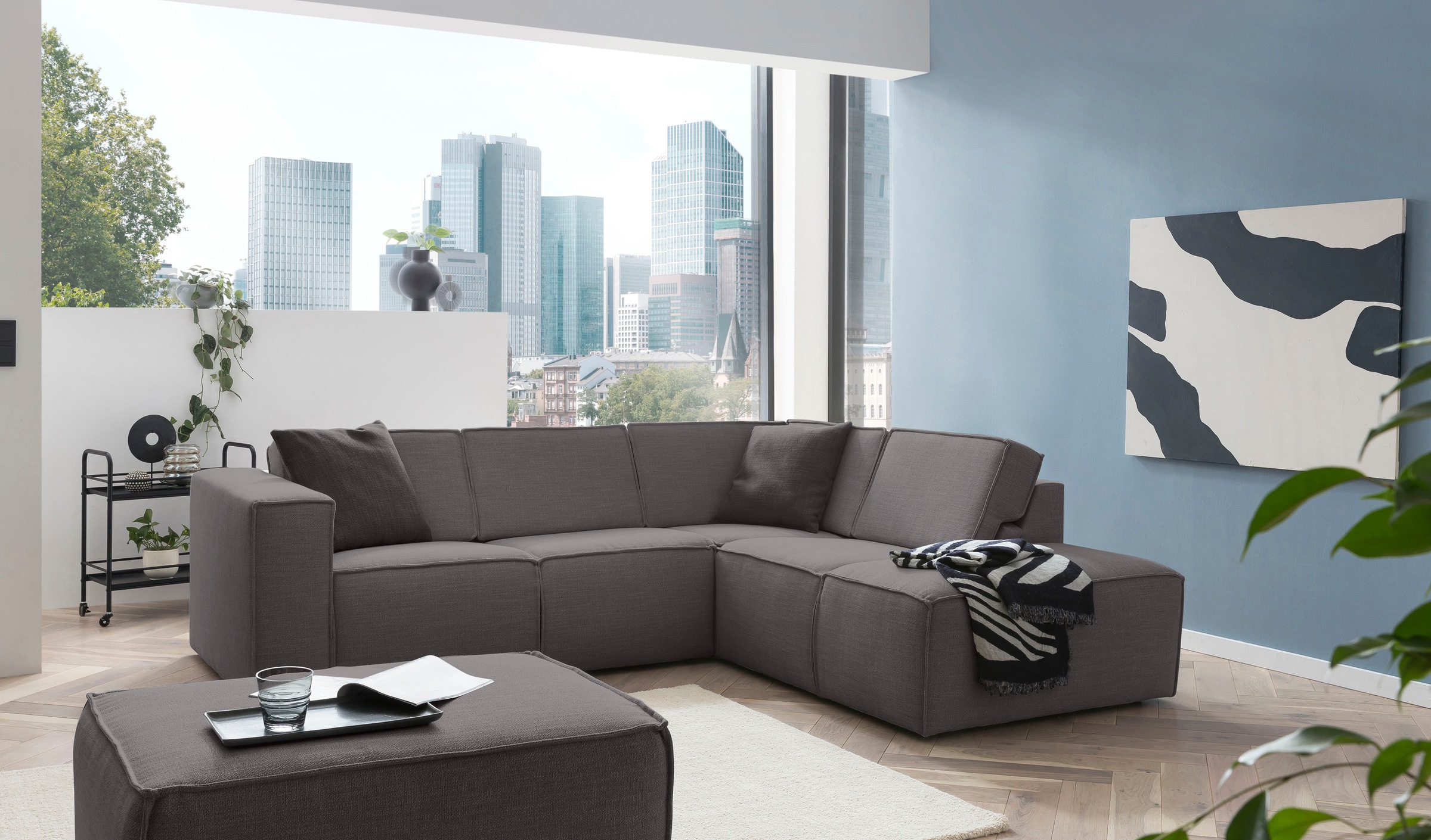 TRENDMANUFAKTUR Polsterhocker »Dice«, im trendigen Design, passend zur Serie