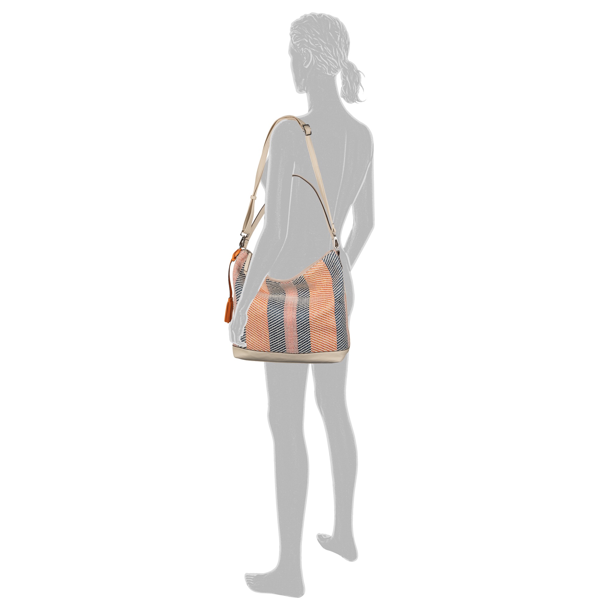 Gabor Hobo "Annett" in Bastoptik besetzt mit glattem Kunstleder und einem F günstig online kaufen