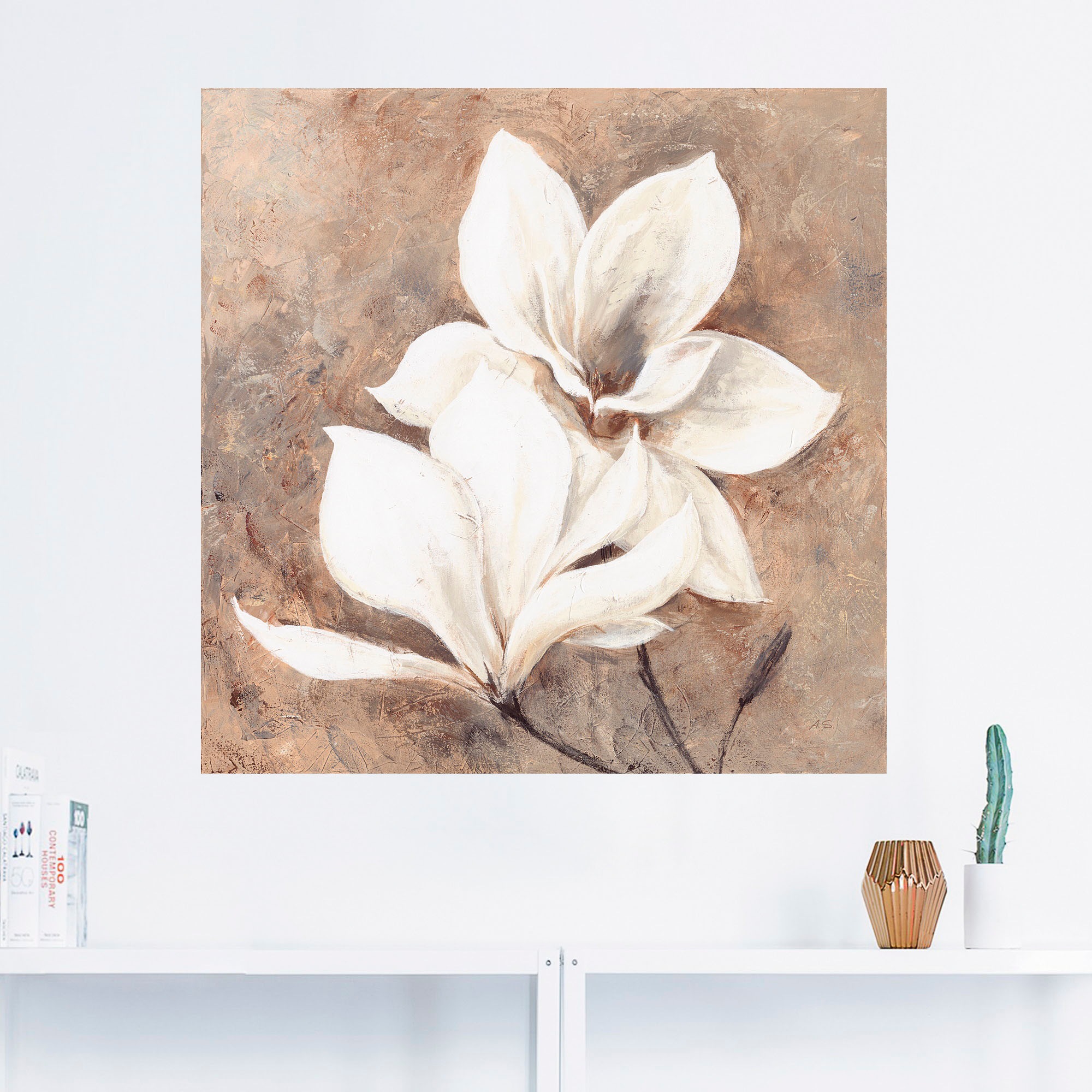 Artland Wandbild "Klassische Magnolien", Blumen, (1 St.), als Alubild, Outd günstig online kaufen