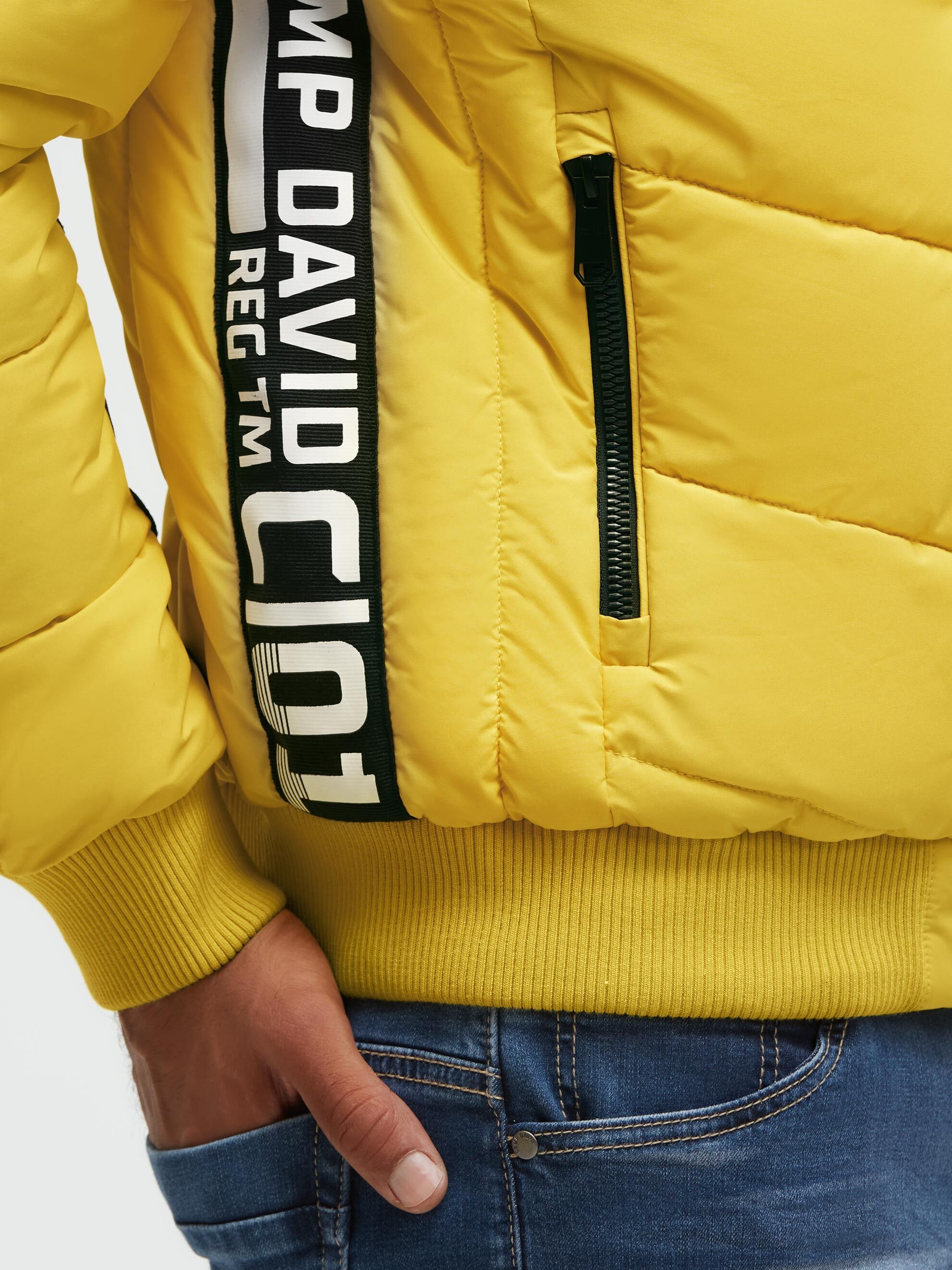 CAMP DAVID Winterjacke ohne Kapuze mit Reißverschluss an den Einschubtaschen