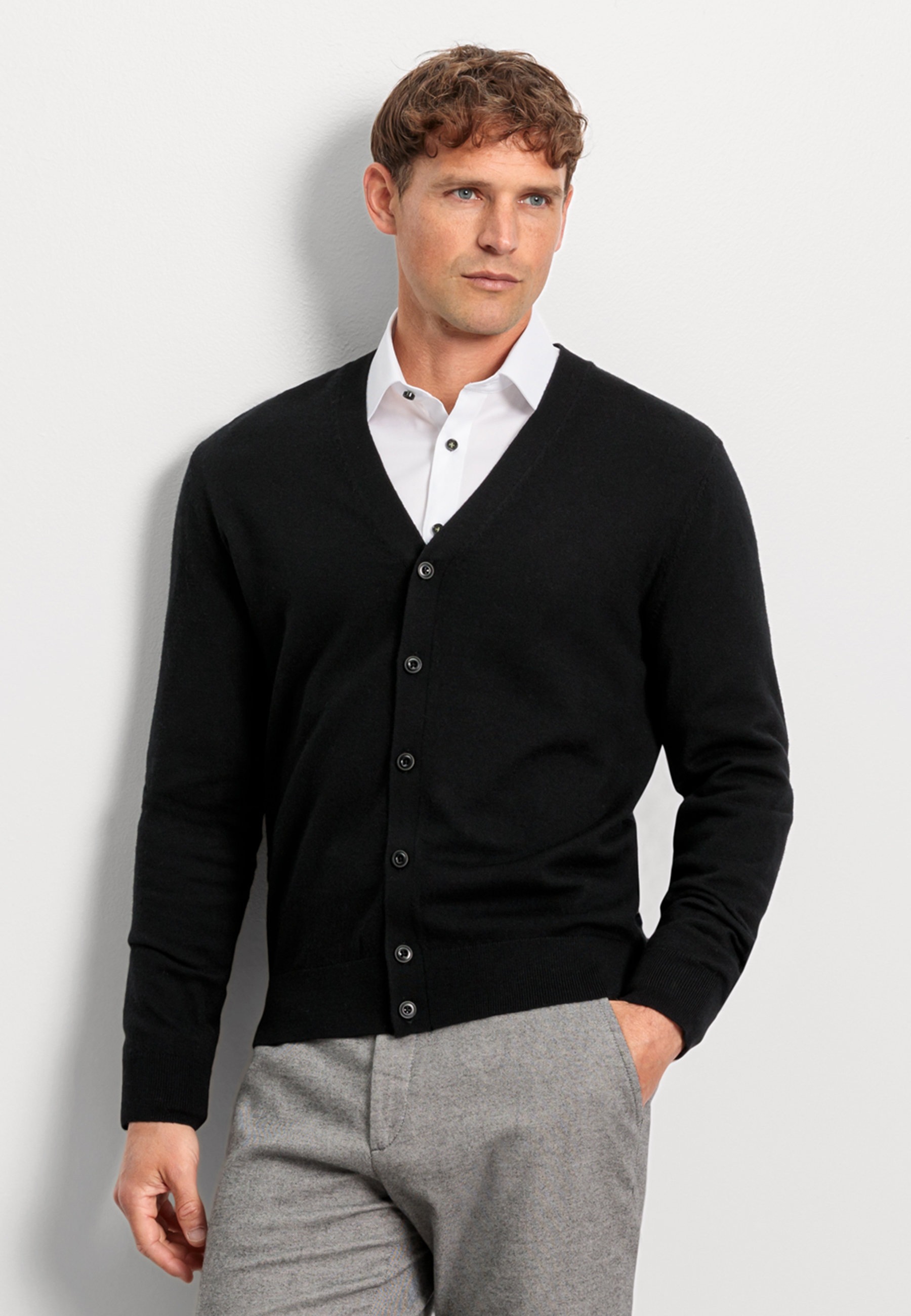 OLYMP Strickjacke "OLYMP Casual Strick, Strickjacke"