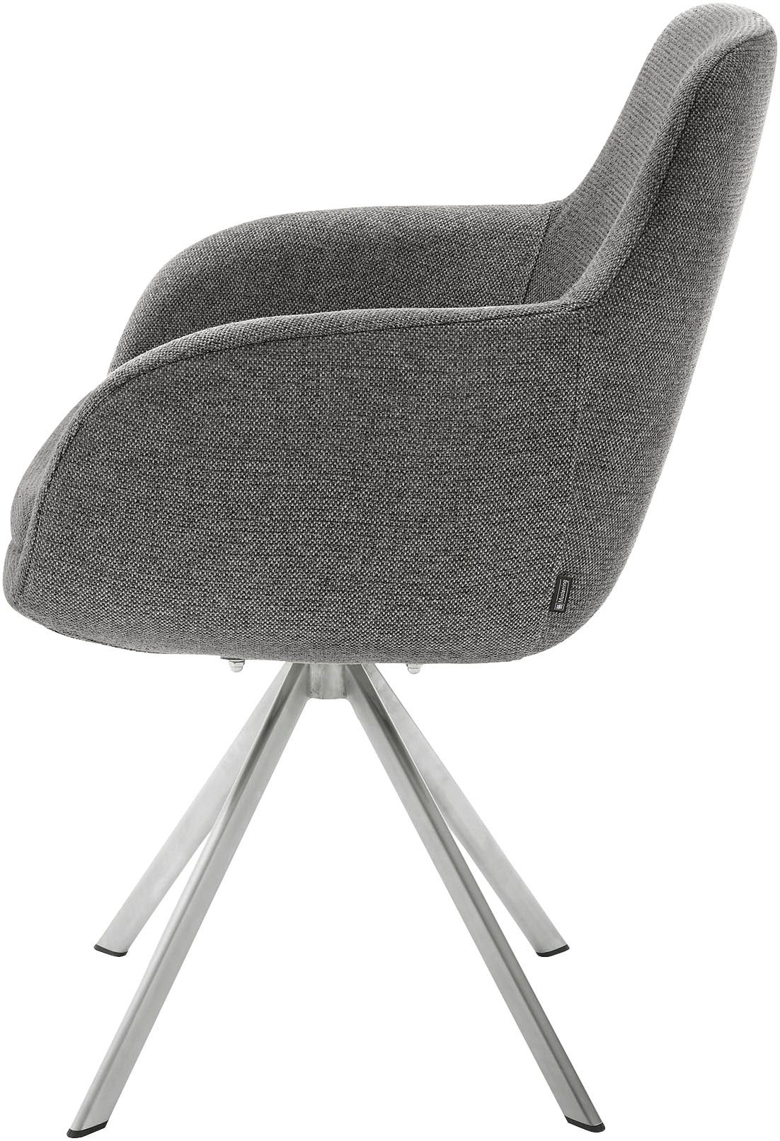Musterring Esszimmerstuhl »Tavia«, (Set), 2 St., Chenille, Stativgestell Edelstahl, wahlweise mit Drehfunktion, diverse Farben