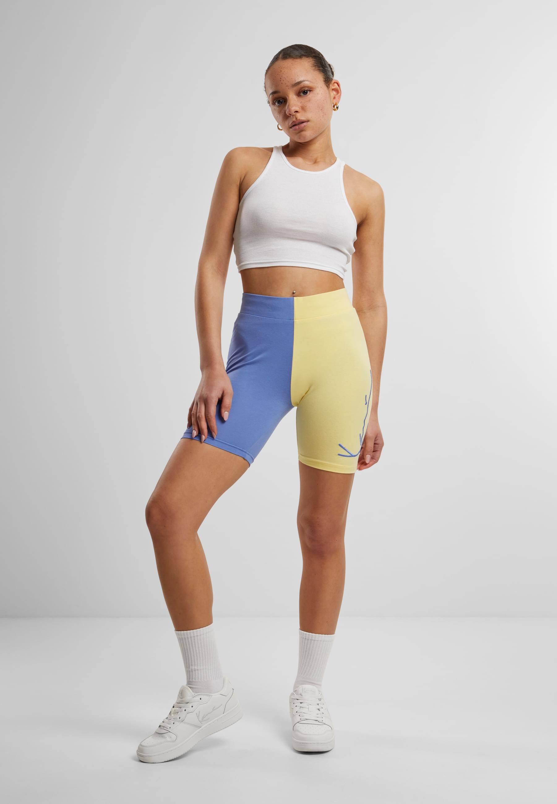 Karl Kani Radlerhose »Karl Kani Damen KKWQ22121BLU Signature Block Cycling Shorts«, (1 tlg.)