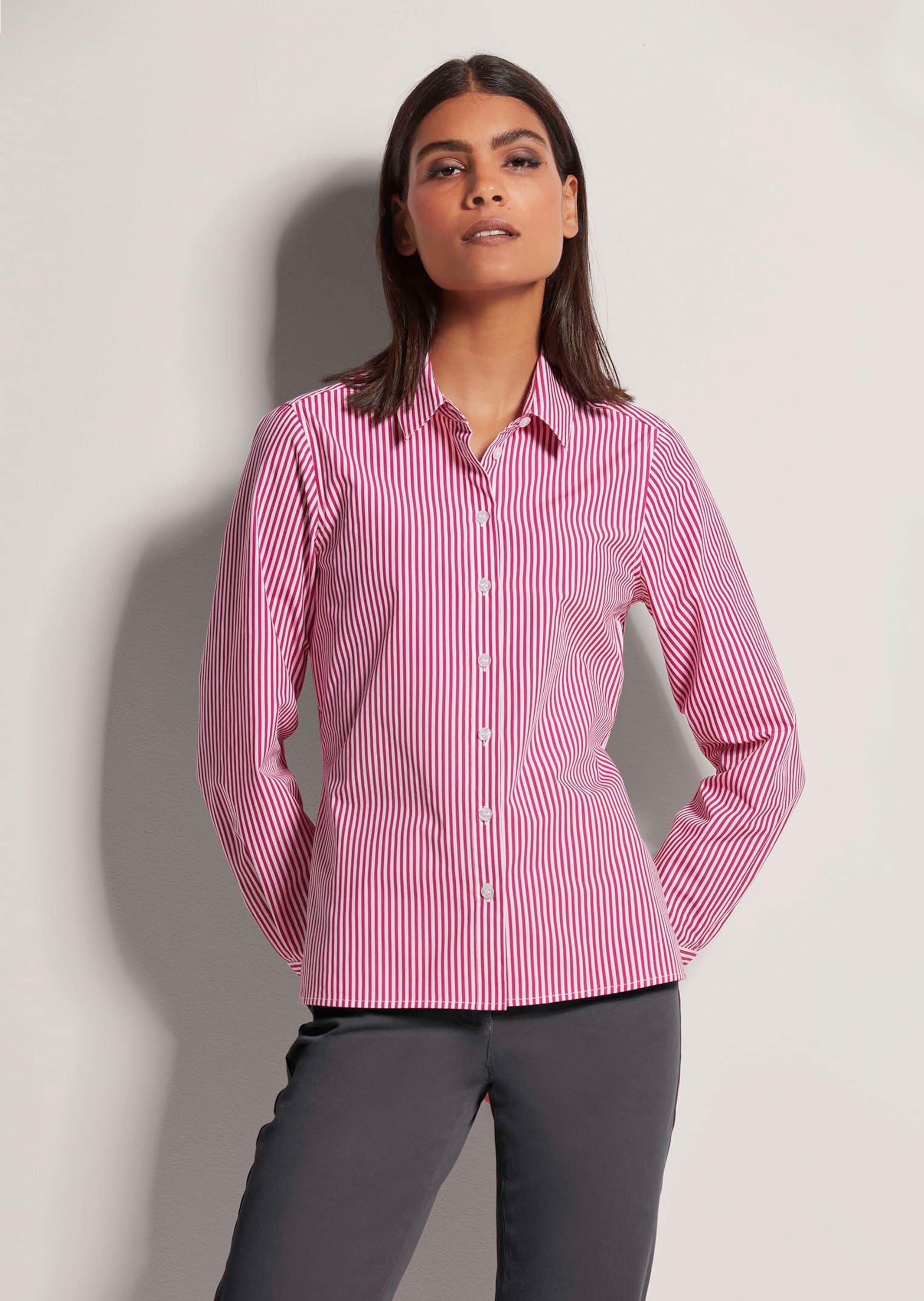 MADELEINE Hemdbluse »Bluse Streifenbluse aus reiner Baumwolle«
