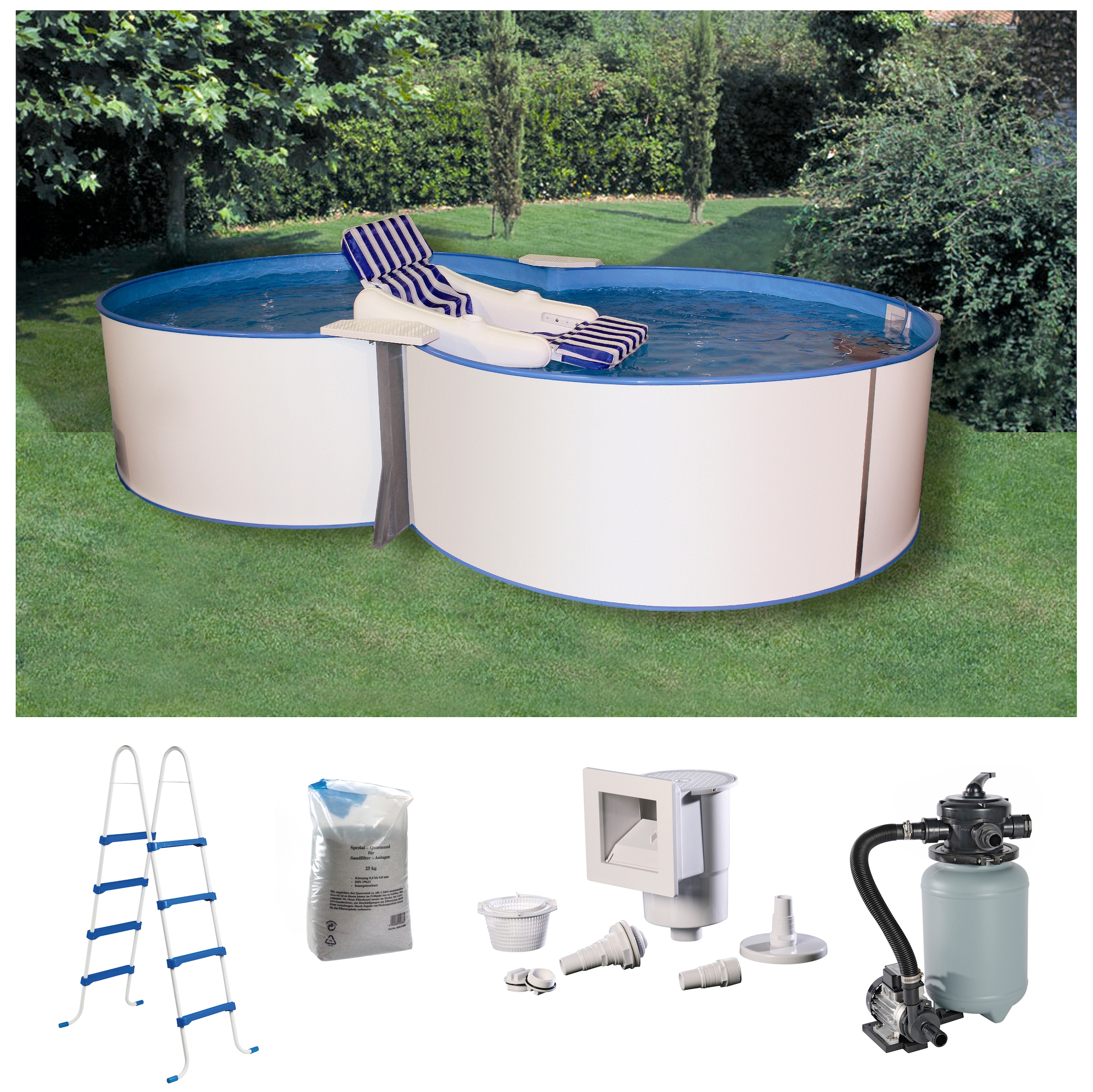 my POOL BWT Achtformpool "JOY 3", (Set, 5 tlg.), Höhe 120 cm, in verschiede günstig online kaufen