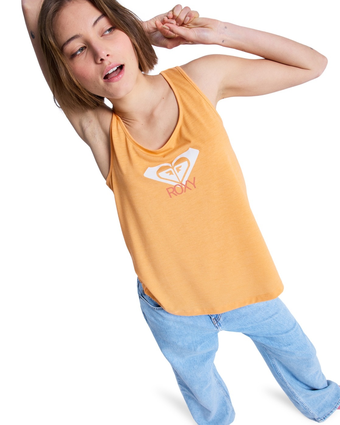 Tanktop ROXY "Surfclassic", Damen, Gr. XL, papaya, Obermaterial: 65% Microfaser, 35% Viskose;, Tops Tanktop