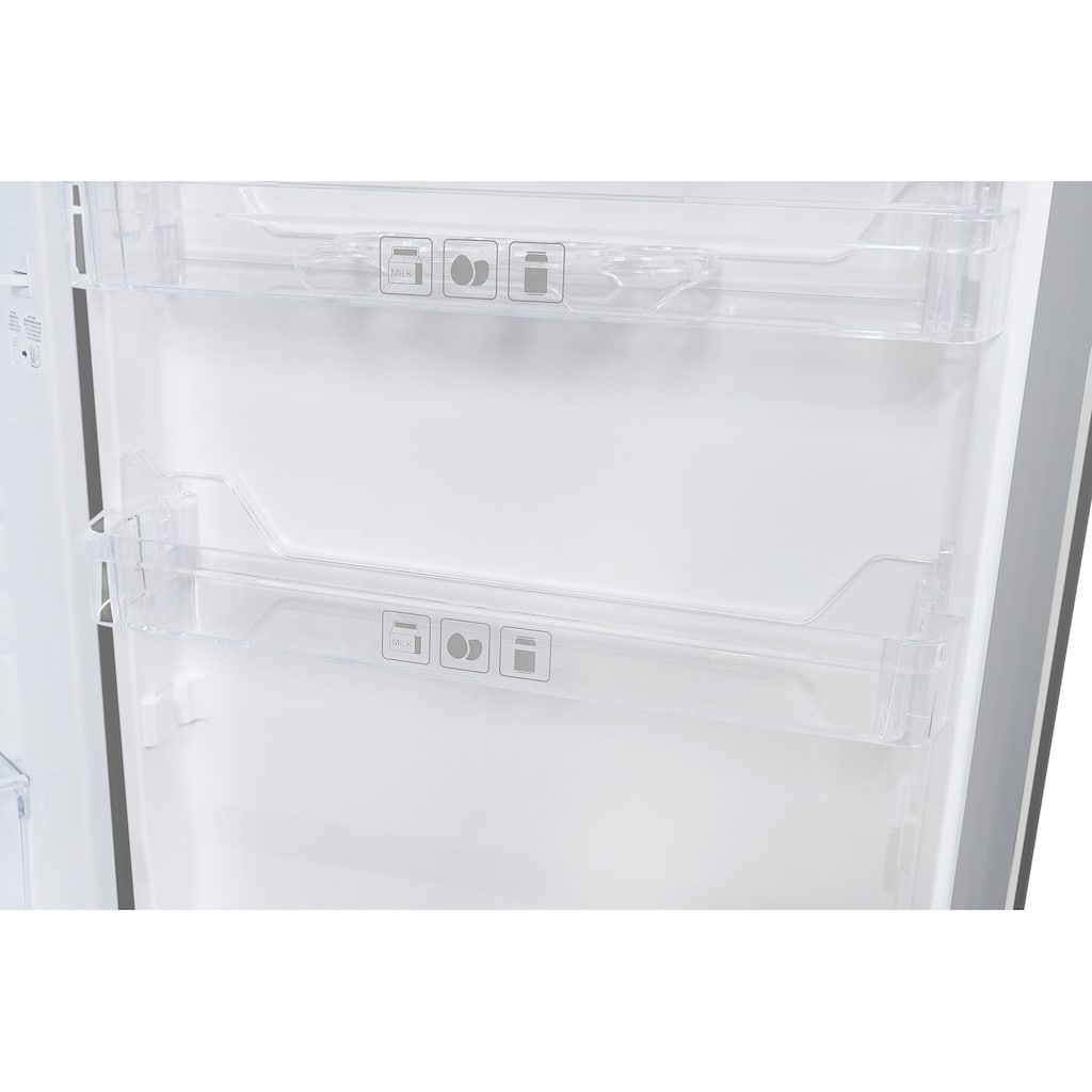 exquisit Kühlschrank, KS16-4-HE-040E inoxlook, 85,5 cm hoch, 55,0 cm breit