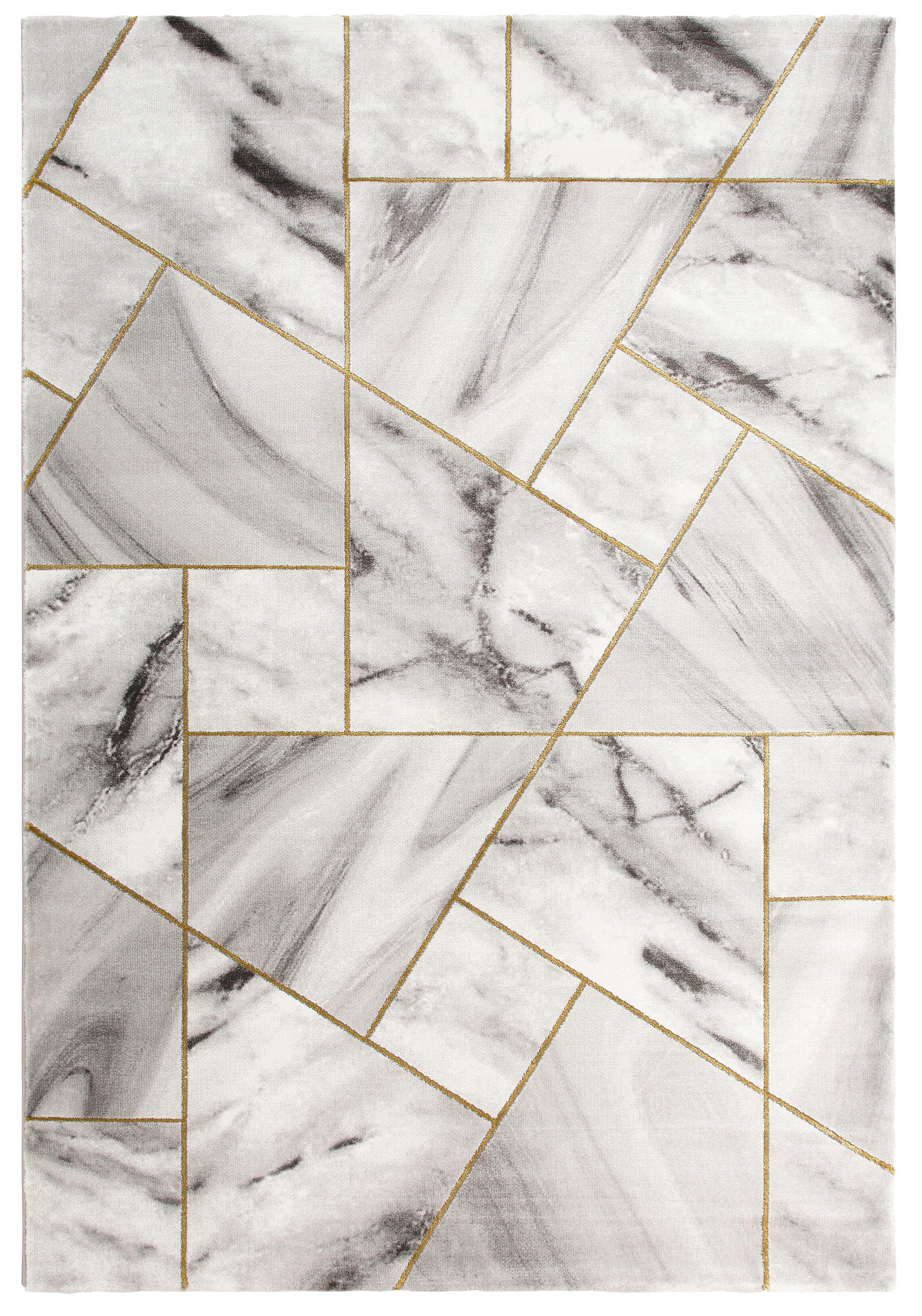 Leonique Teppich BAUR Hoch-Tief-Effekt, rechteckig, Muster, »Lerina«, | Marmor-Design, Kurzflor geometrisches kaufen