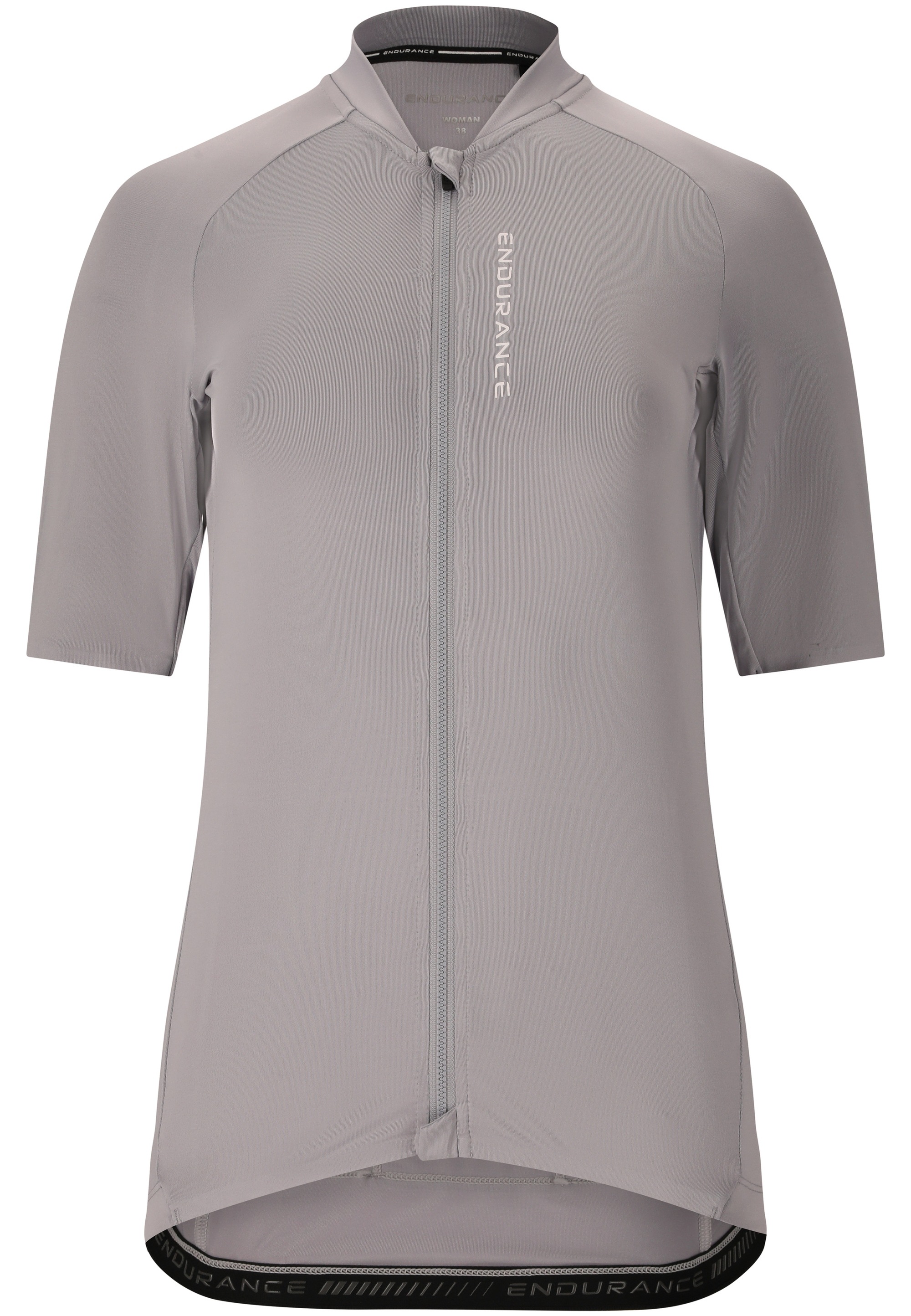 Funktionsshirt ENDURANCE "Paxton", Damen, Gr. 3XL, hellgrau, 90% Polyester, 10% Elasthan, mehrfarbig, normal, ohne Ausschnitt, Shirts Funktionsshirt, im kurzärmligen Design mit Vollreißverschluss 2