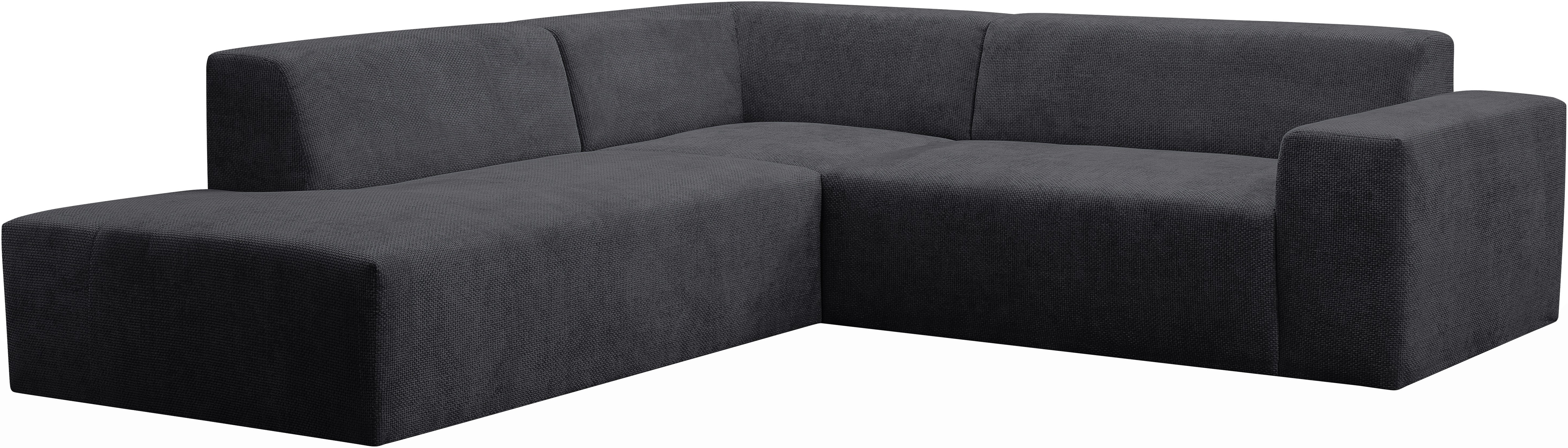 Thumbnail - WERK2 Ecksofa "Zeus-M, tolles Sofa mit schönen Details, L-Form", Curvy Trend Garnitur, urbane Optik, komfortable Wellenu...