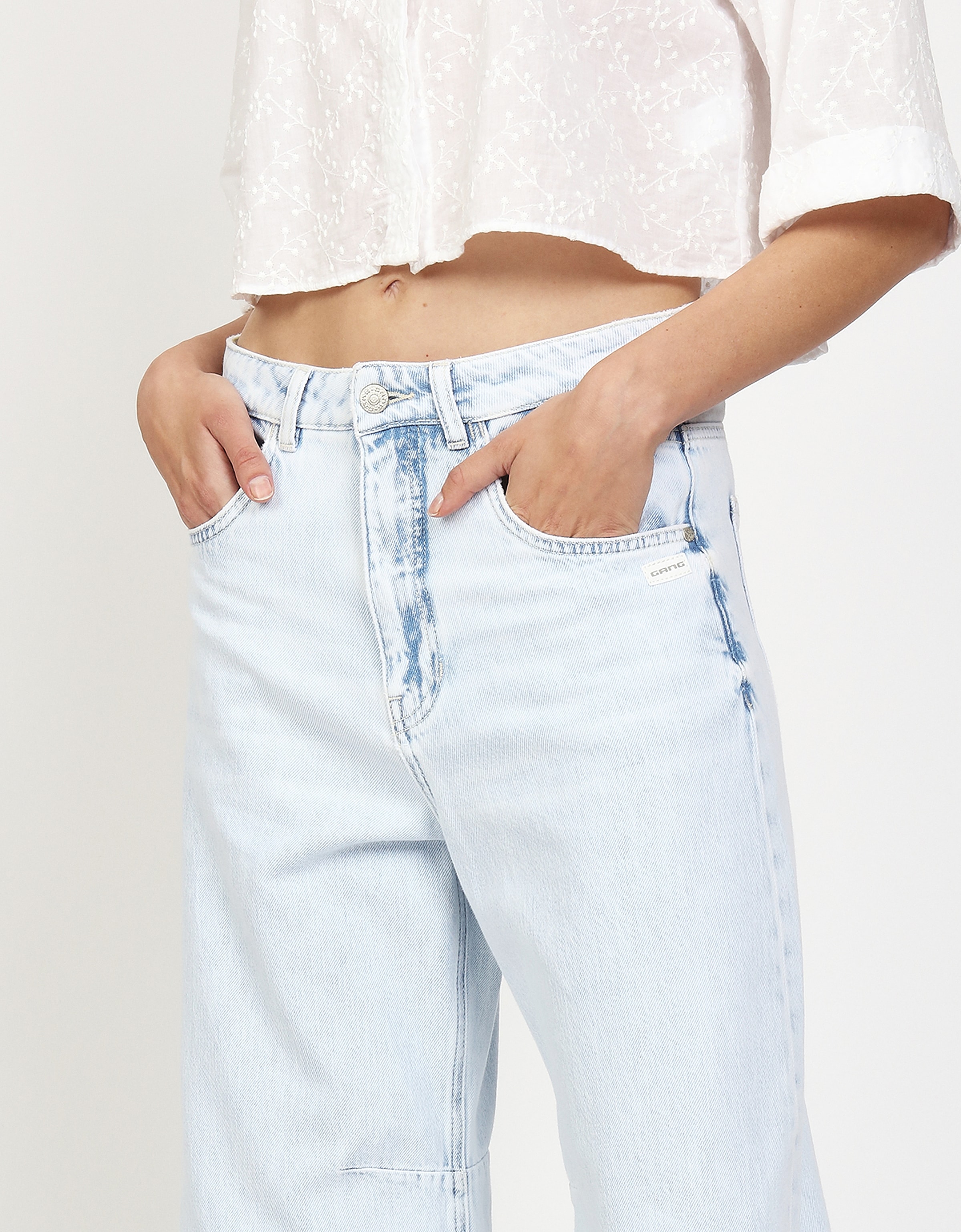 GANG Loose-fit-Jeans »94SARINA« mit Abnähern an Knie und Saum