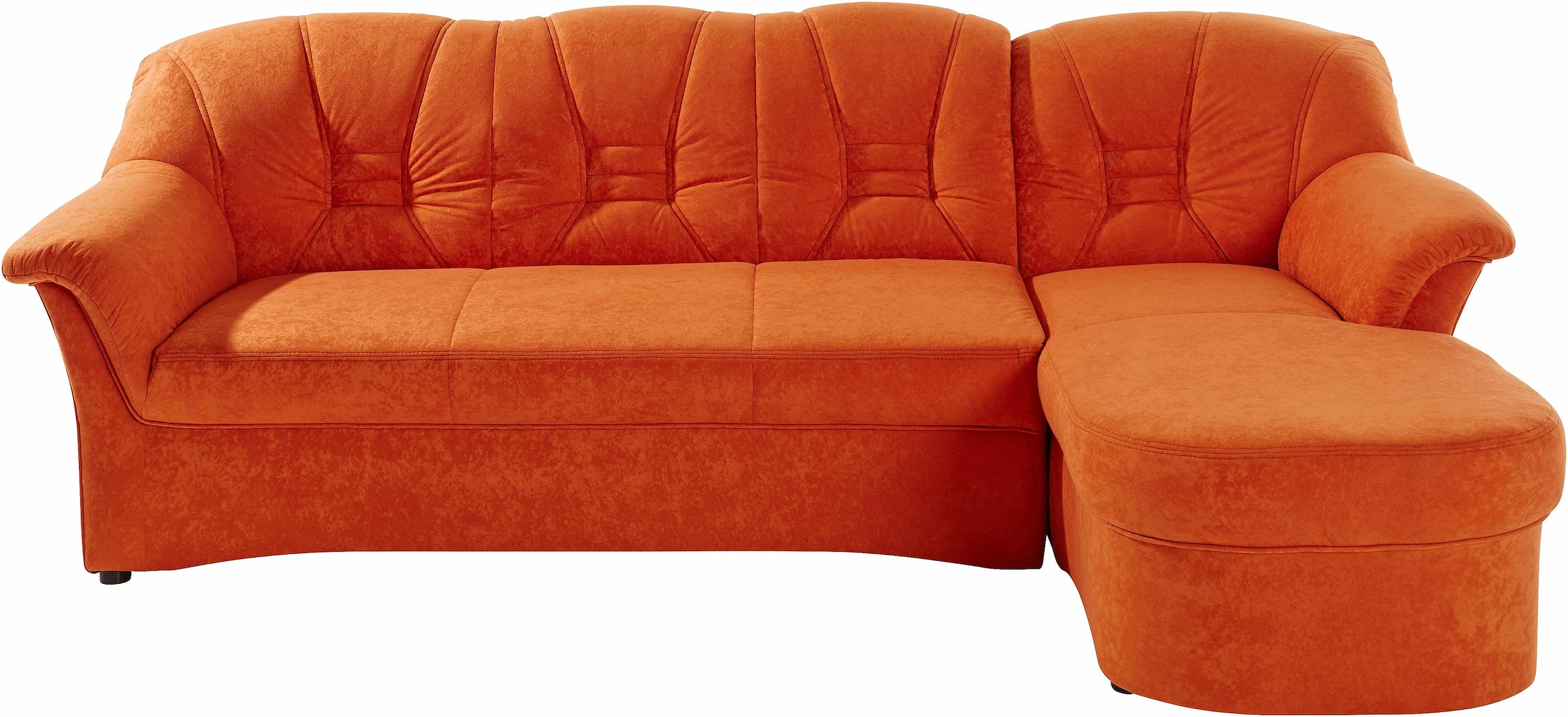 DOMO collection Ecksofa »Elva, zeitlose Formensprache, elegante Rückensteppung, L-Form«, wahlweise mit Bettfunktion und Federkern