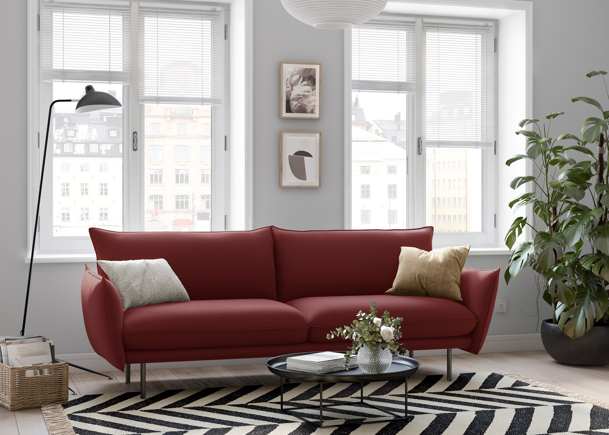 andas 3-Sitzer »Stine«, Besonderes Design durch Kissenoptik und Keder, by Morten Georgsen