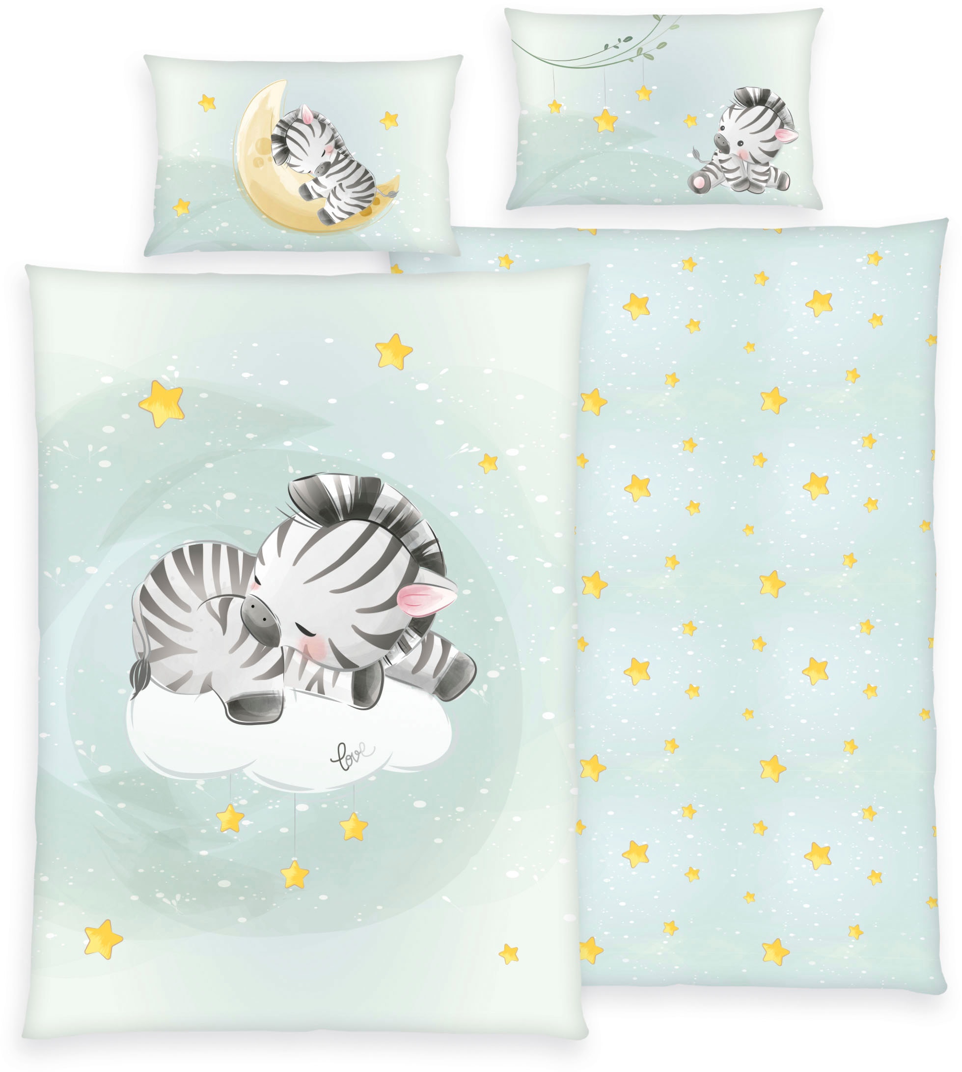 Baby Best Babybettwäsche "babybest Zebra" 2 Stk. mit liebevollem Motiv günstig online kaufen