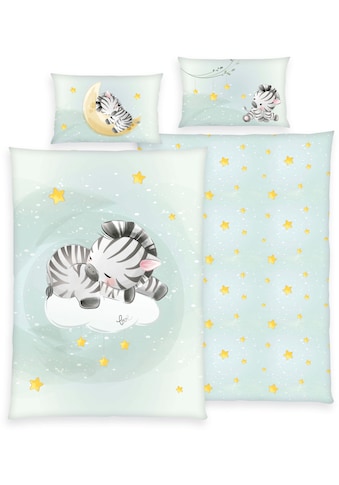 Babybettwäsche »babybest Zebra«, (2 tlg.), mit liebevollem Motiv