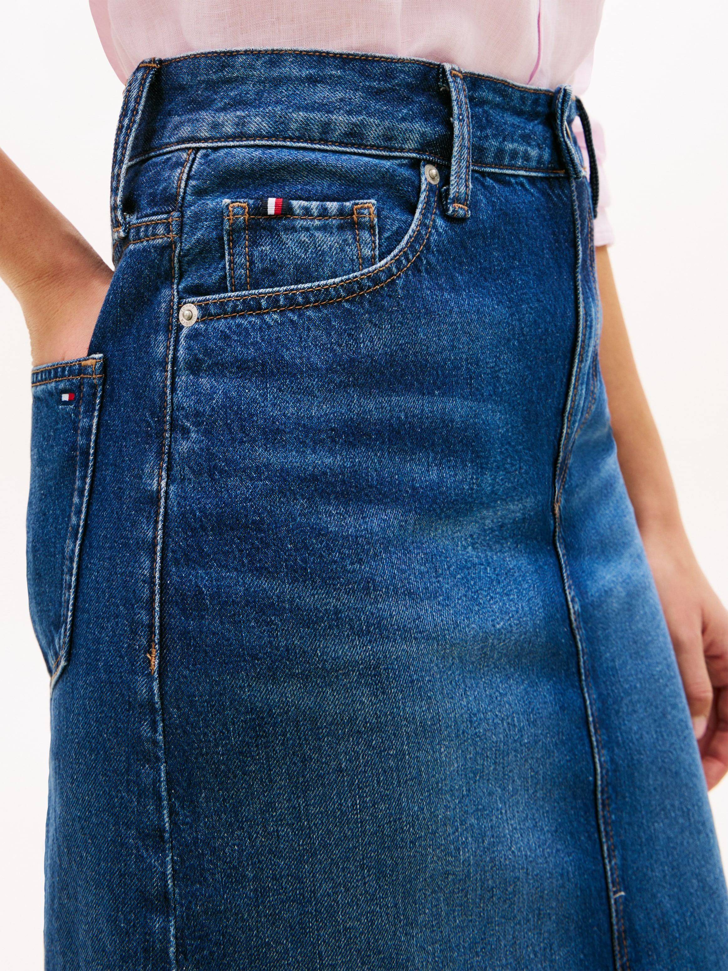 Tommy Hilfiger Jeansrock »DNM NEW DOREEN KNEE SKIRT RW« mit 5-Pocket-Design