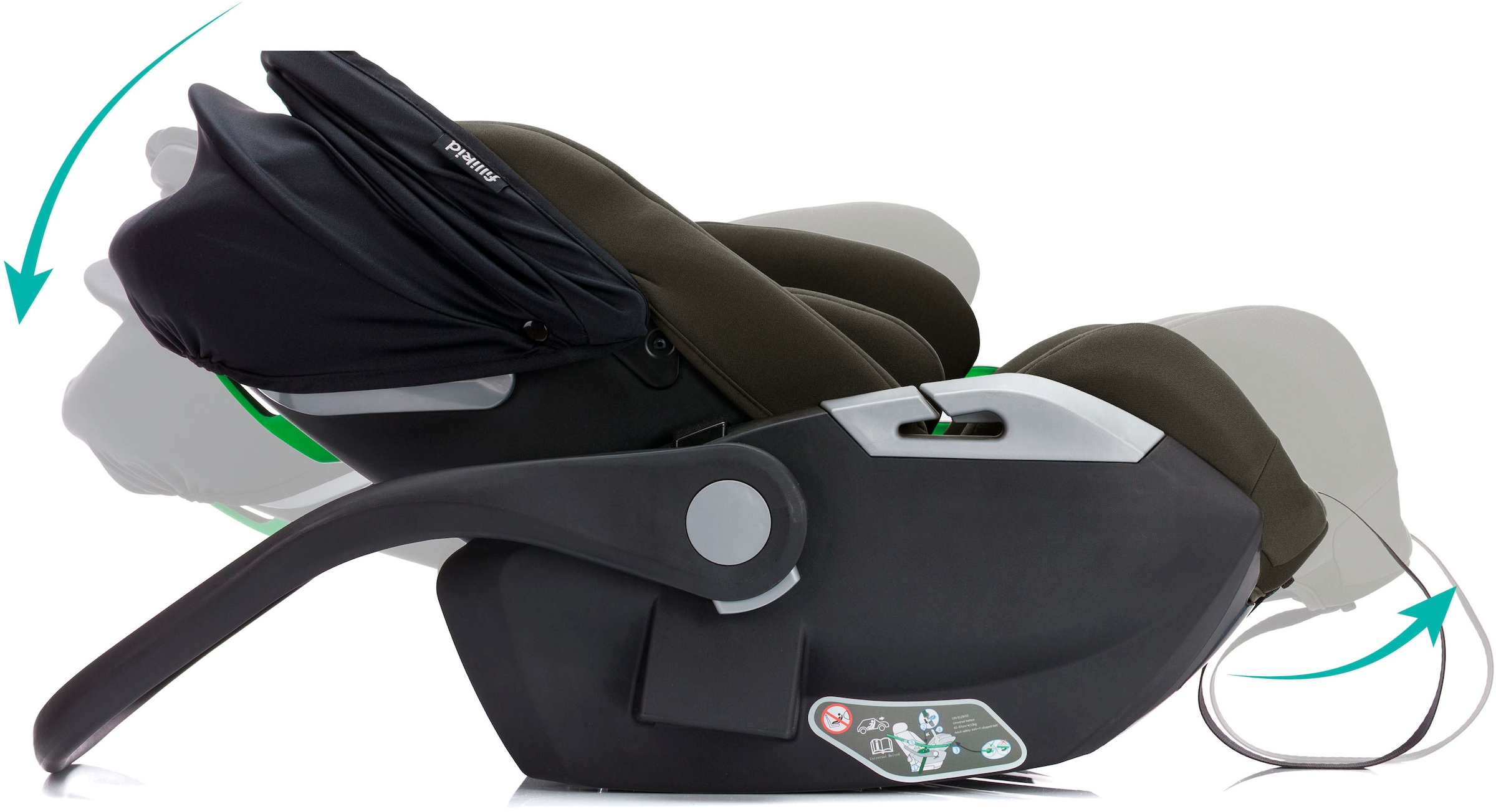Fillikid Autokindersitz »NOA, inkl. Basisstation«, Gr. 0, 360 °