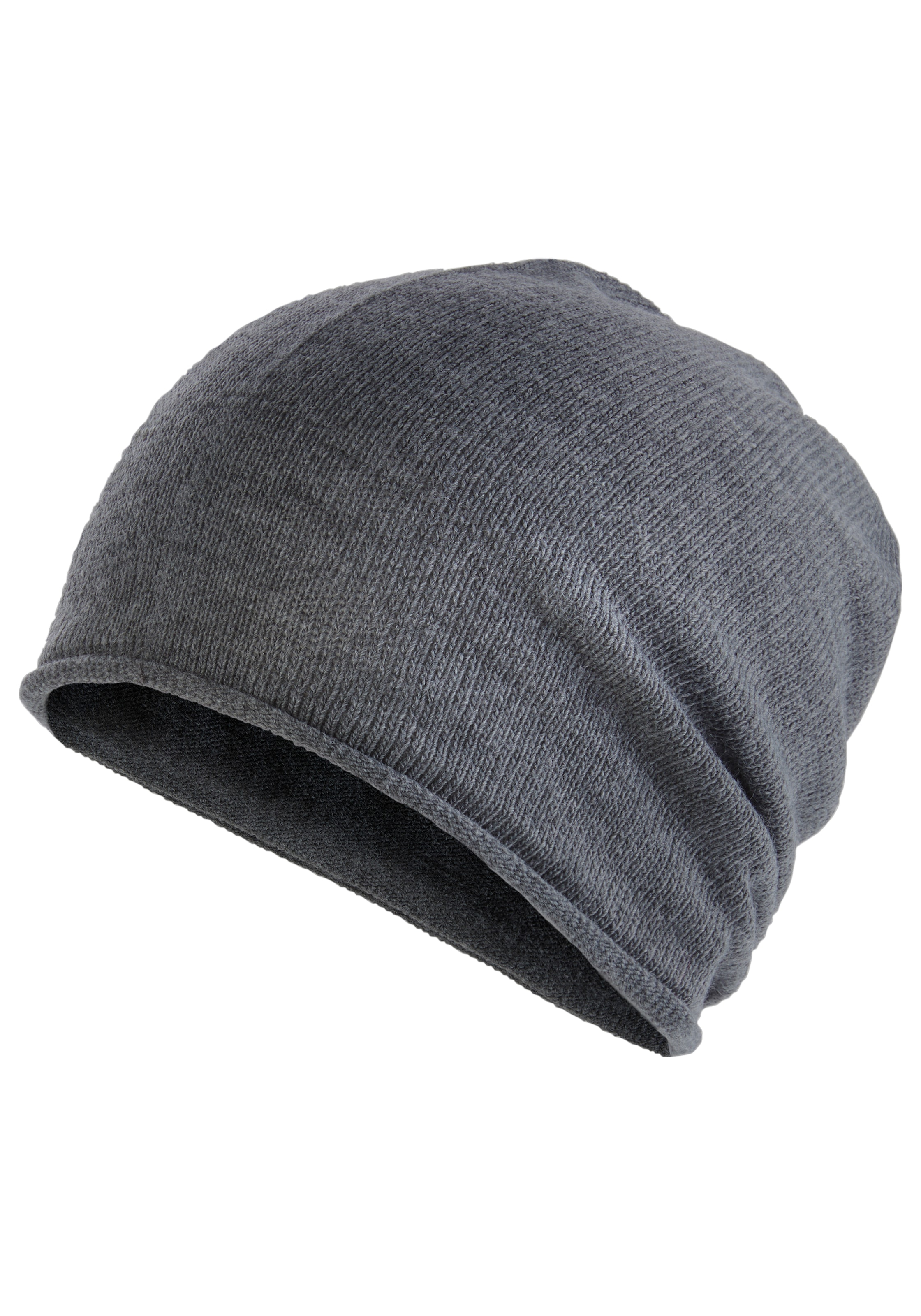 Beanie, aus weichem Feinstrick, mit modischem Rollrand - NEW