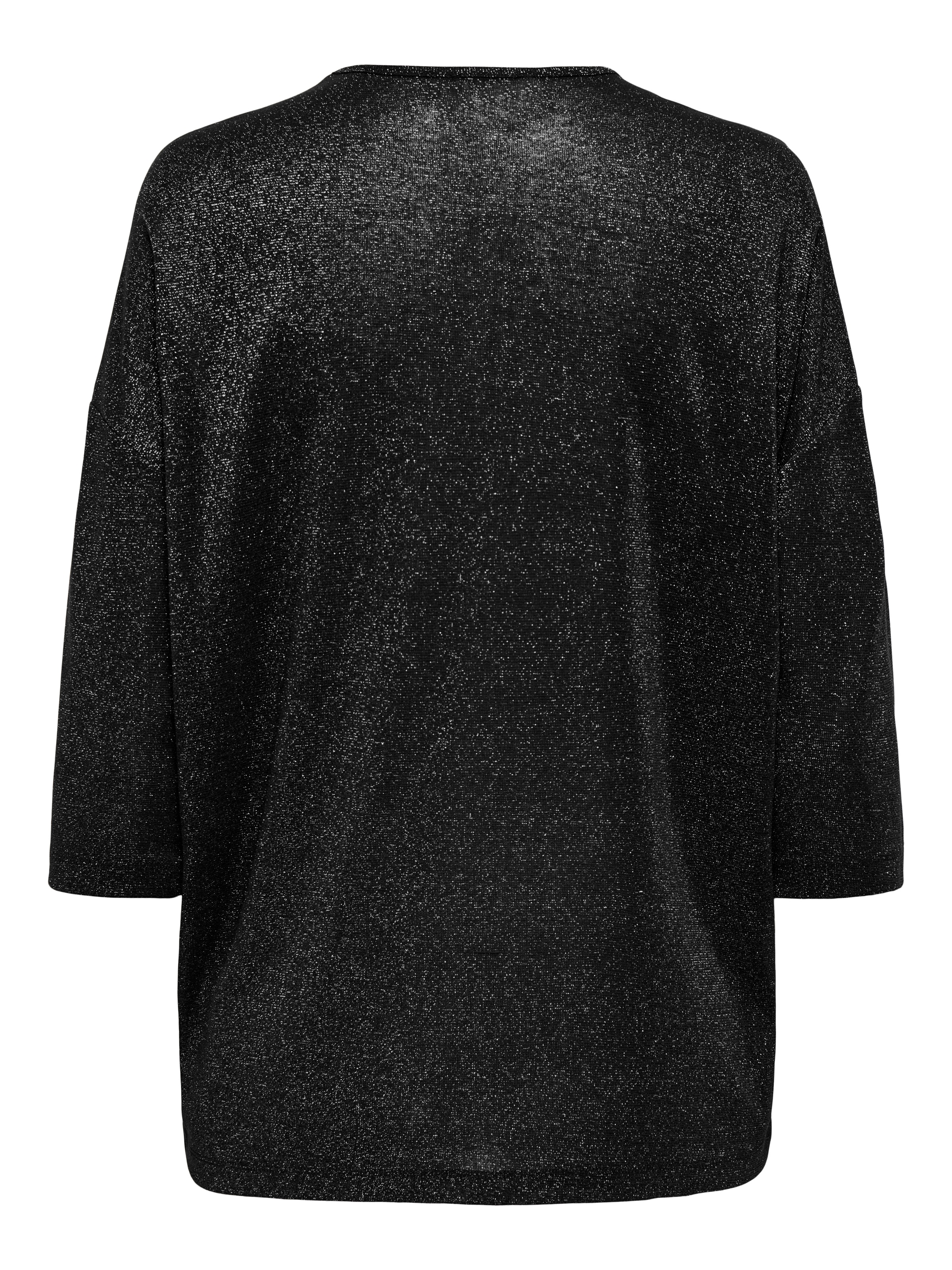 ONLY 3/4-Arm-Shirt »ONLSILVERY GLAMOUR LUREX 3/4 TOP JRS«, mit Glitzer-Effekt