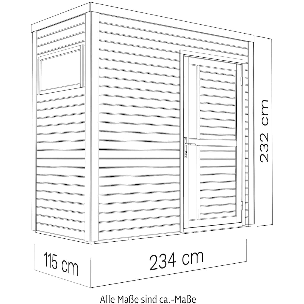 KONIFERA Gartenhaus »Cubus 1«