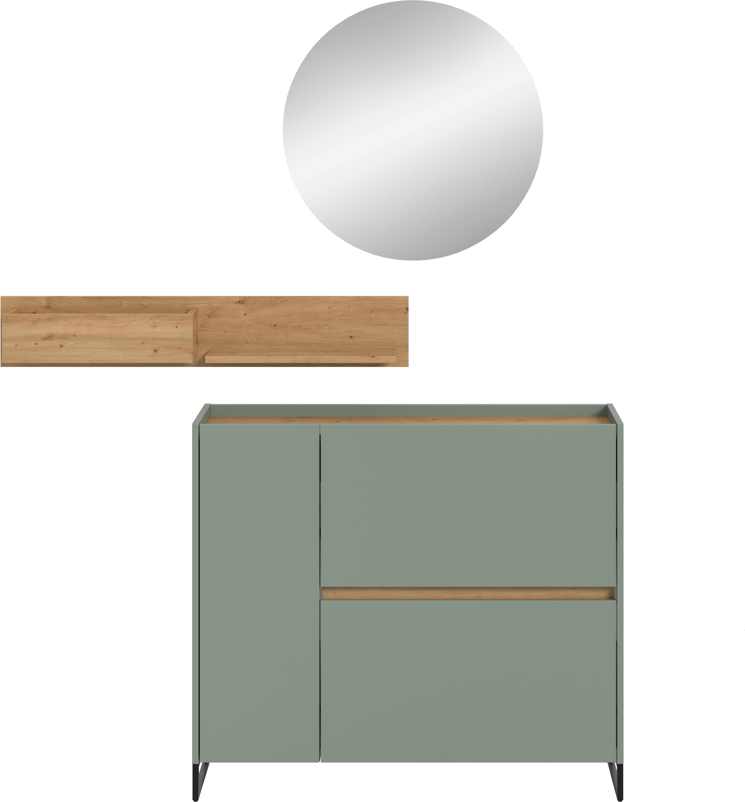 Thumbnail - INOSIGN Garderoben-Set "EVRID, 3-teilig, Breite 140 cm, individuell stellbar & erweiterbar" best. aus: Kommode, Wandboar...