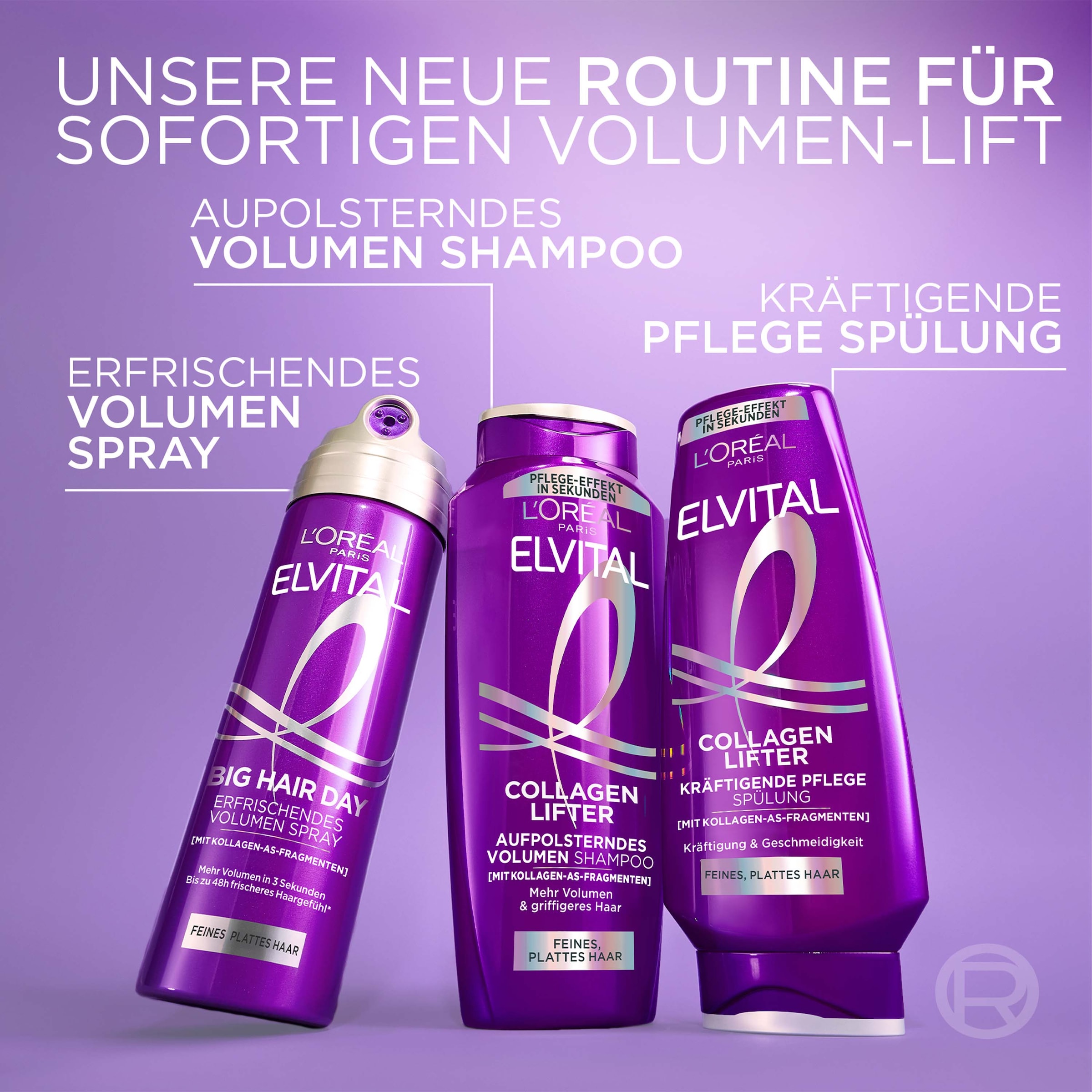 L'ORÉAL PARIS Haarspülung »L'Oréal Paris Elvital Collagen Lifter Spülung 6er Packung«