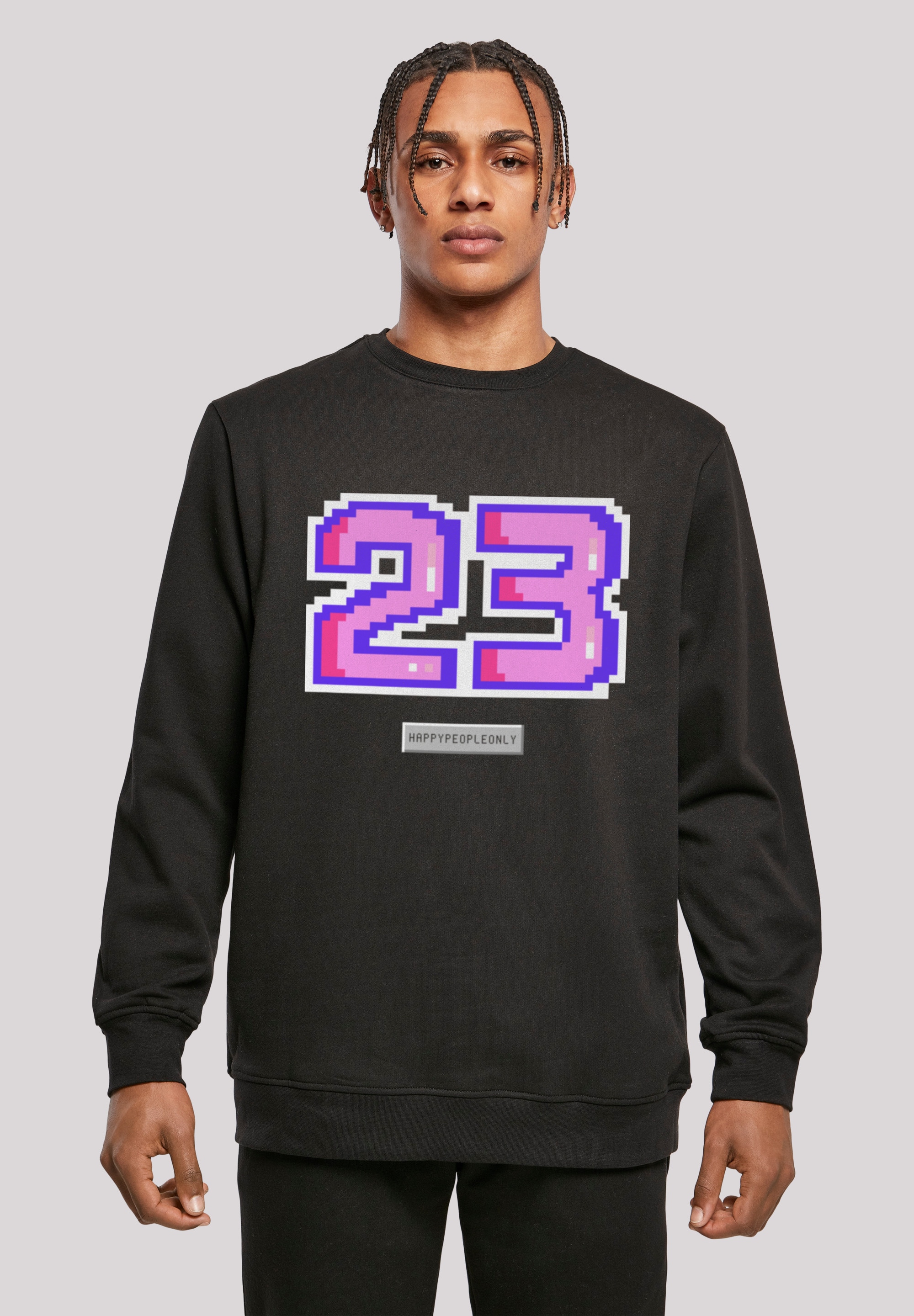 F4NT4STIC Kapuzenpullover "Pixel 23 pink", Print