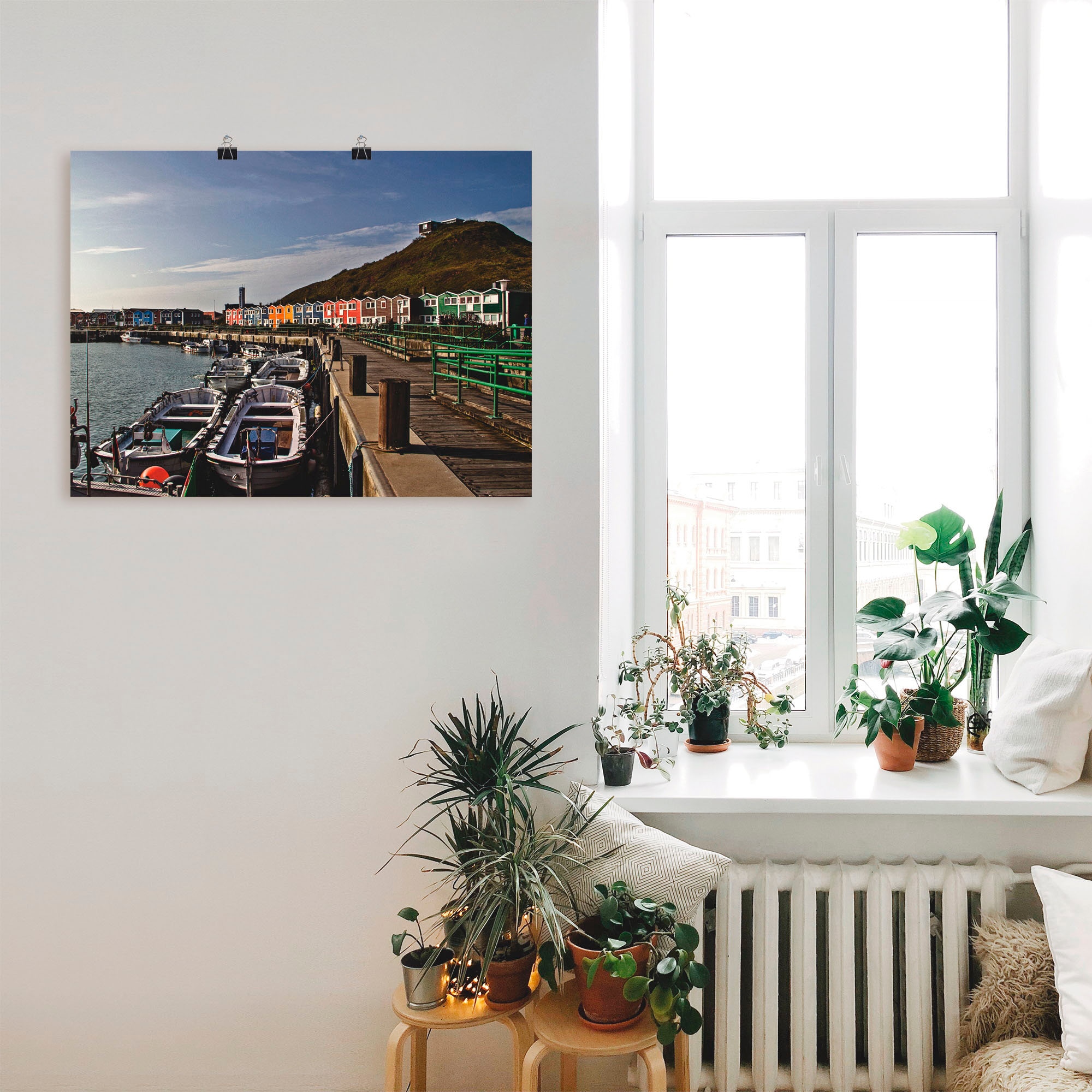 Artland Poster »Hafen Helgoland«, Europa, (1 St.), als Leinwandbild, Wandaufkleber oder Poster in versch. Größen