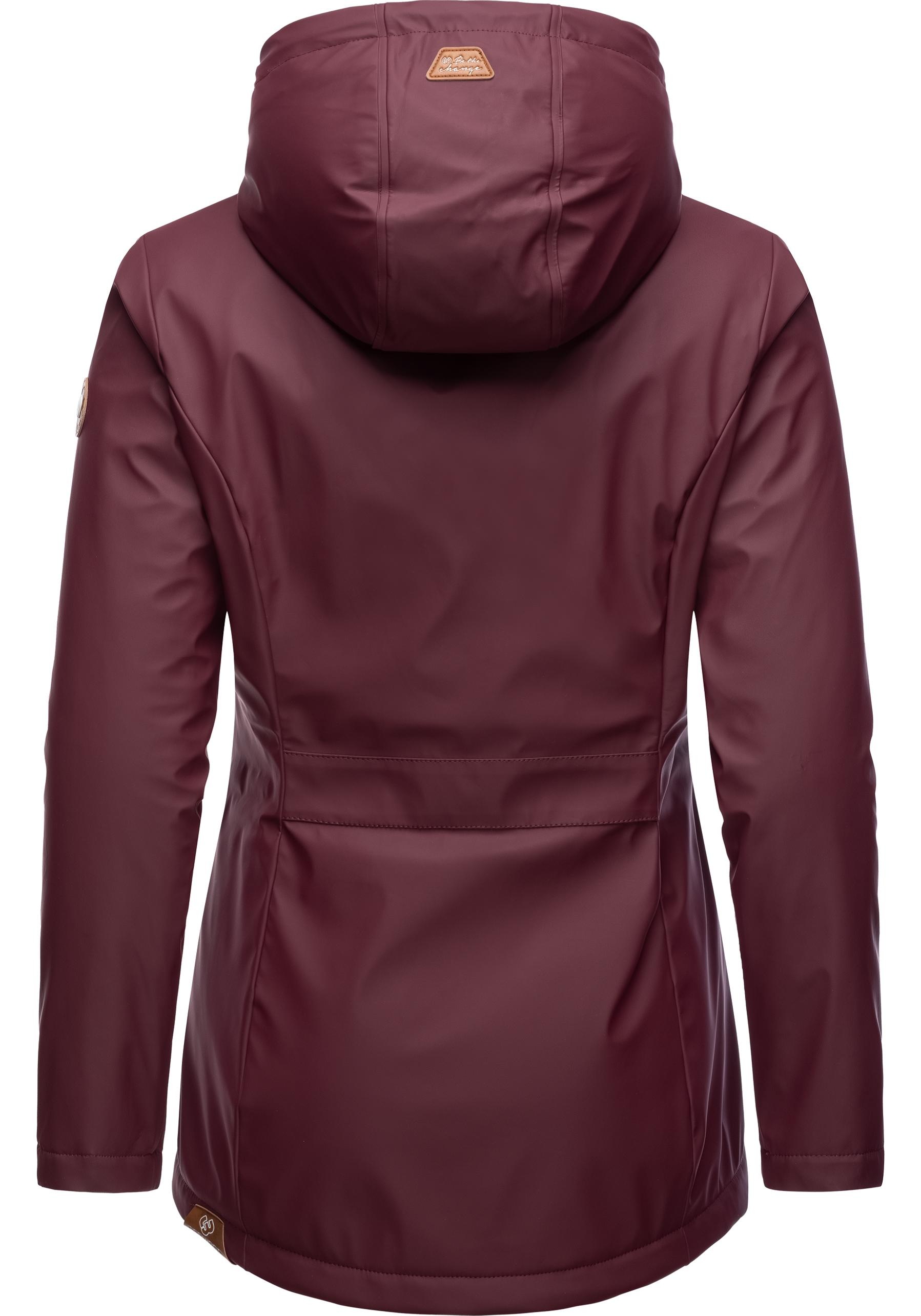Ragwear Regenjacke »Marge«, mit Kapuze, warm gefütterter Damen Winter Regenmantel