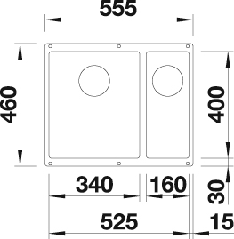 Blanco Granitspüle »SUBLINE 340/160-U«