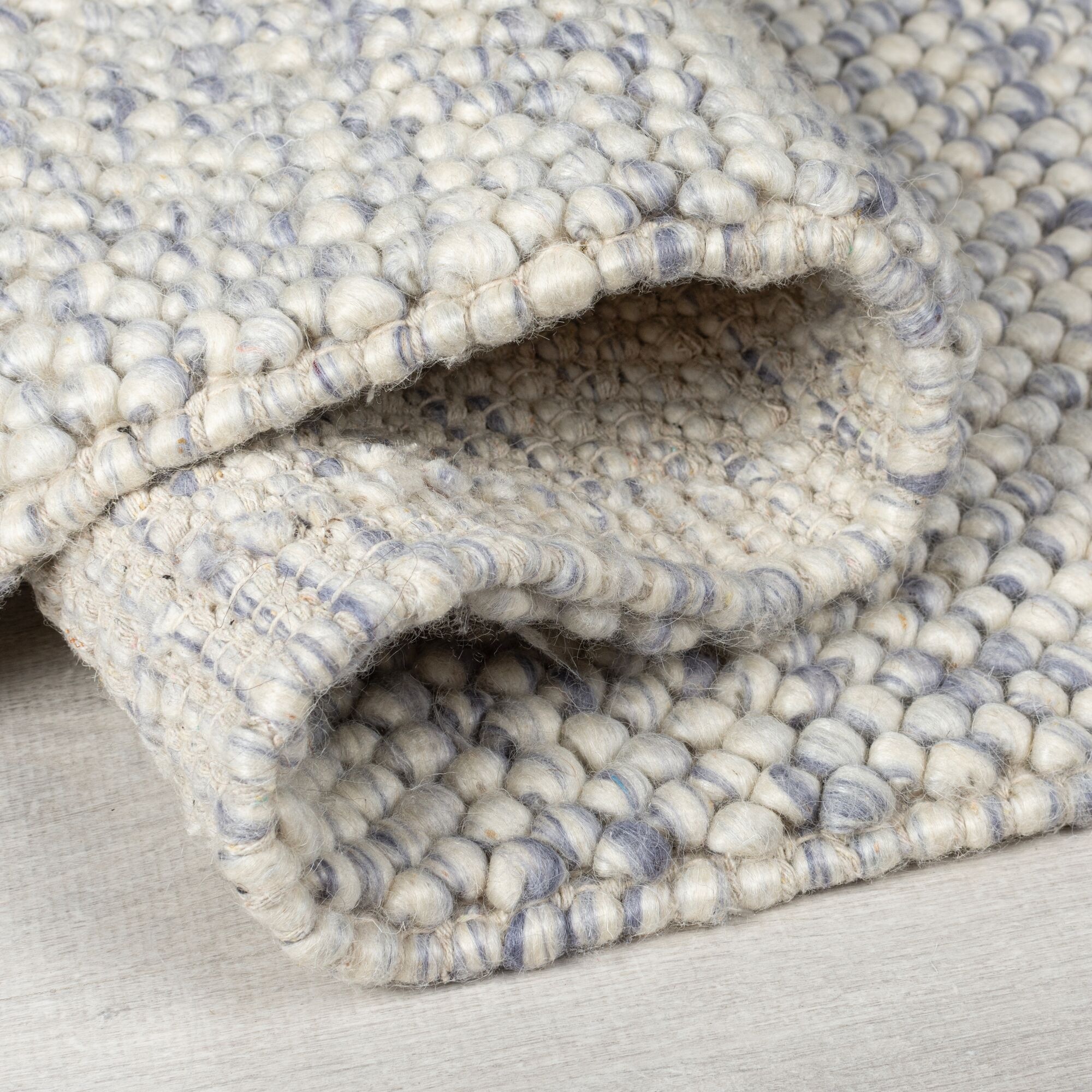 FLAIR RUGS Teppich »Minerals«, rechteckig, 3 mm Höhe, Neutraler Teppich aus mineralischer Wollmischung