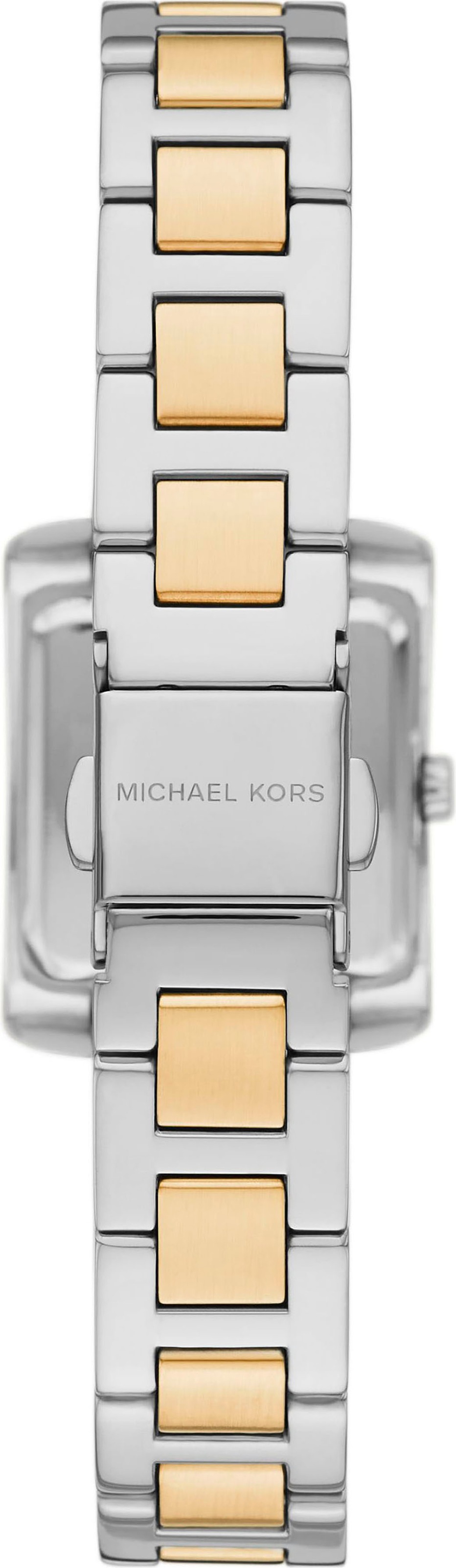 MICHAEL KORS Quarzuhr »PETITE EMERY«, Armbanduhr, Damenuhr, Edelstahlarmband, Perlmutt, Glassteine