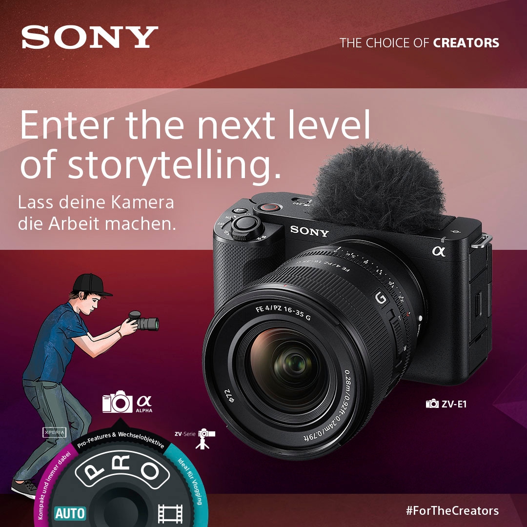 Sony Systemkamera »ZV-E1«, 12,1 MP, Bluetooth-WLAN (Wi-Fi), abzüglich 300€ Sony Cashback bis 31.07.24