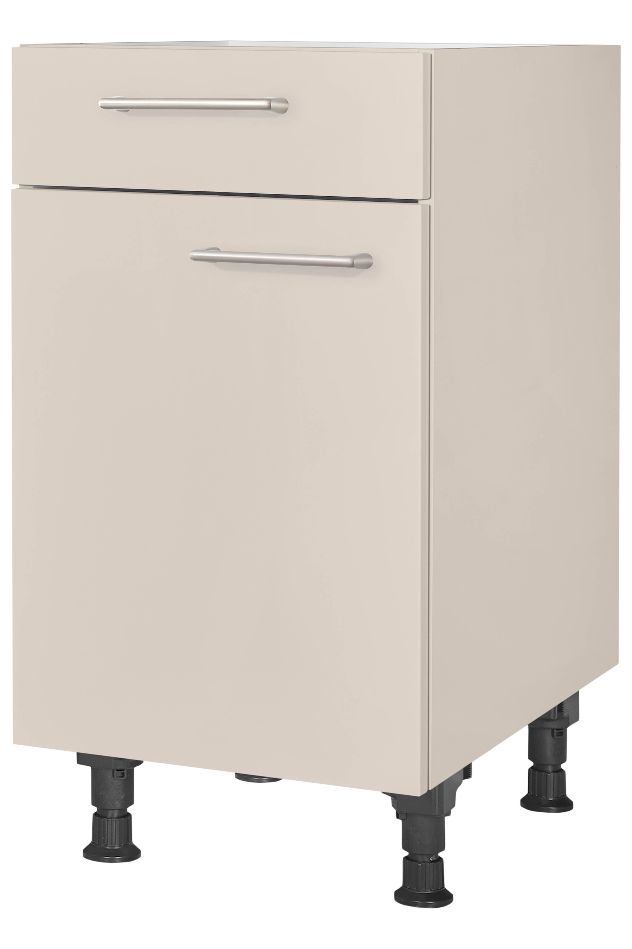 Unterschrank NOBILIA, B:45cm H:87cm T:58,3cmfront: sand, korpus: sand, Küche, Schränke, ""Laser", Ausrichtung wählbar, vormontiert, in den Breiten