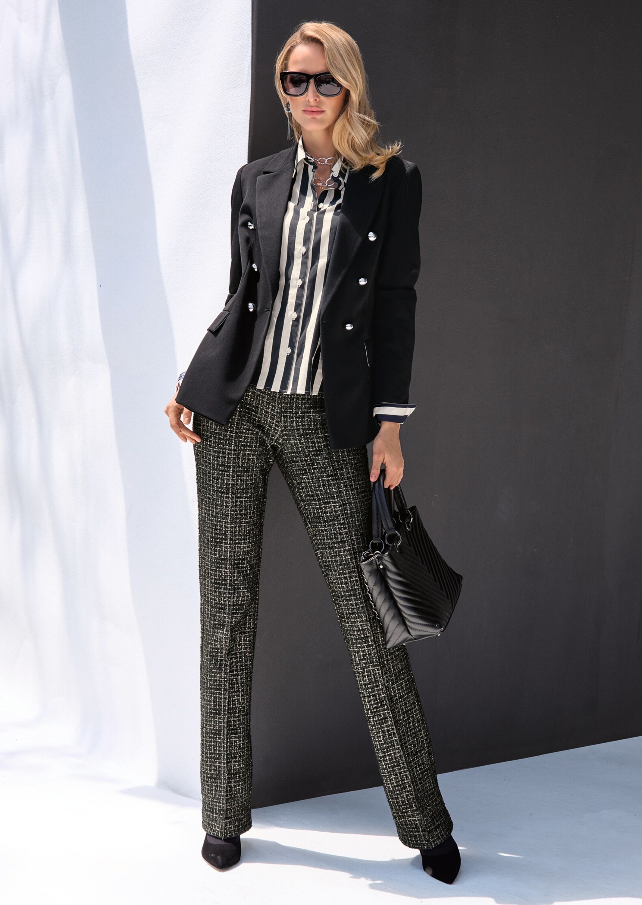 MADELEINE Jackenblazer »Longblazer Moderner Zweireiher mit Reverskragen«