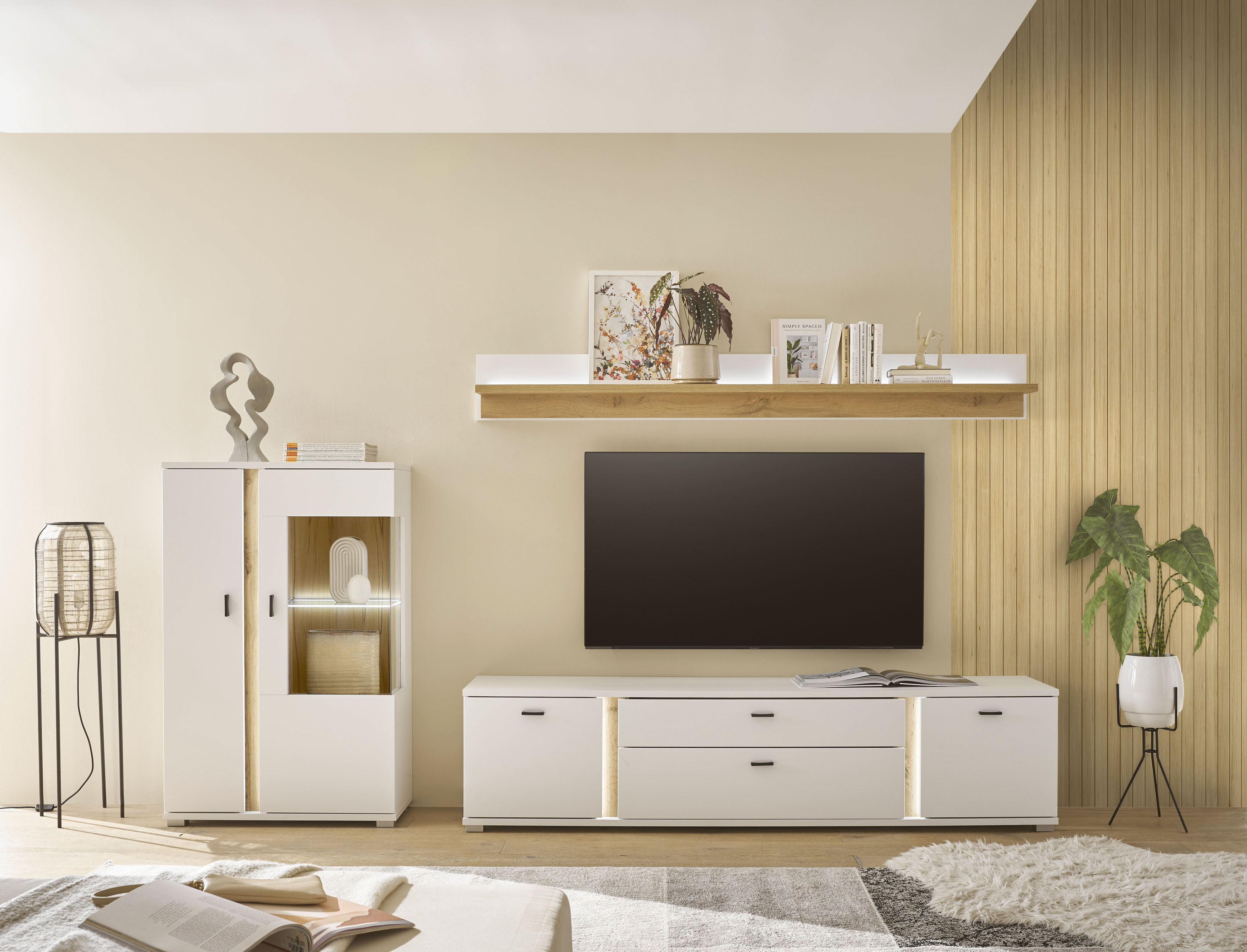 INOSIGN Wohnwand "LONG ISLAND" Set, 3 Stk. tlg. in moderner Trendfarbe,inkl günstig online kaufen