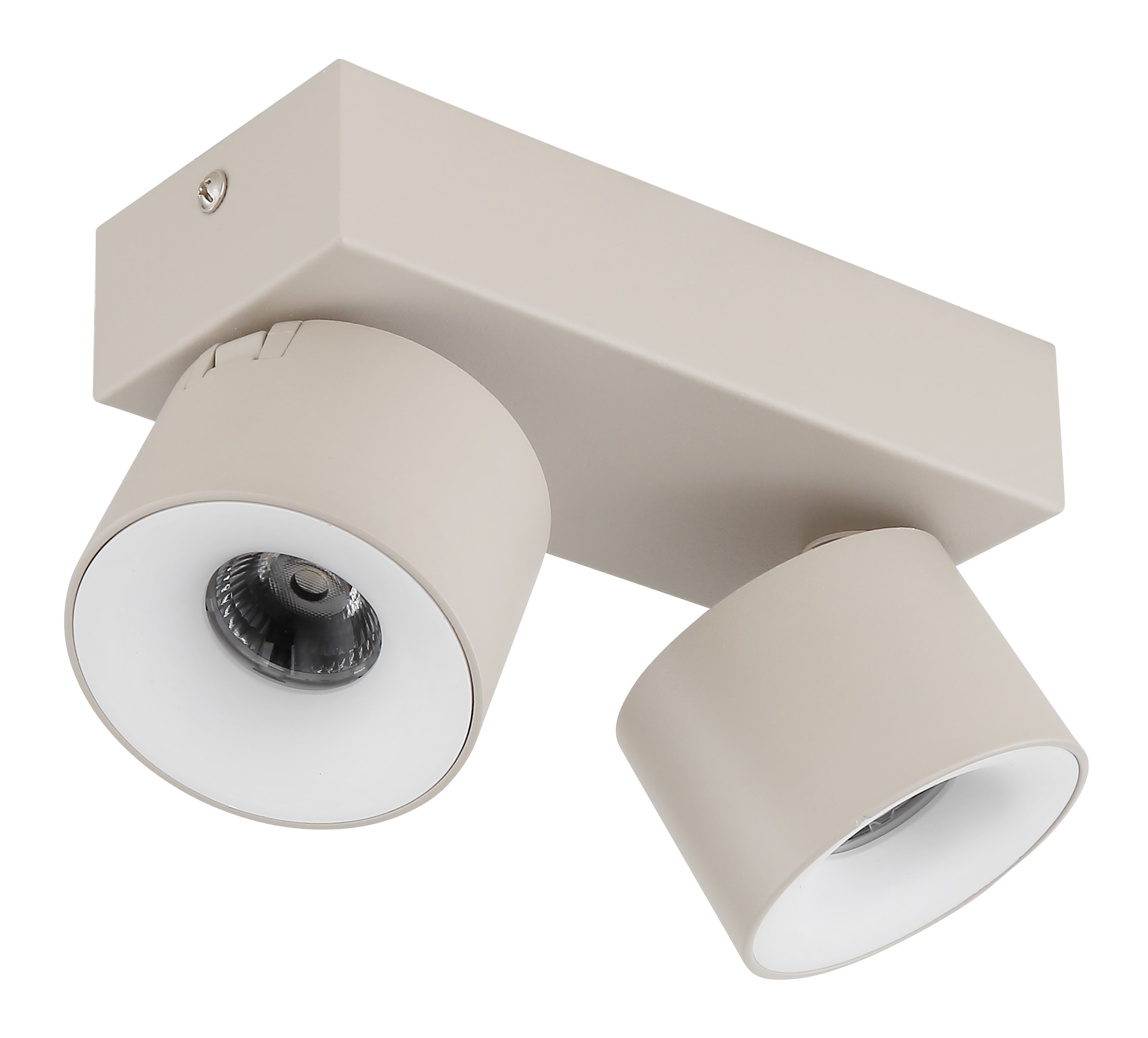 GLOBO LIGHTING LED Deckenspot »RAE« LED-Modul 1 Stk. Warmweiß LED Strahler Sand, Aluminium/Opal, dreh-/schwenkbar, LED 6W