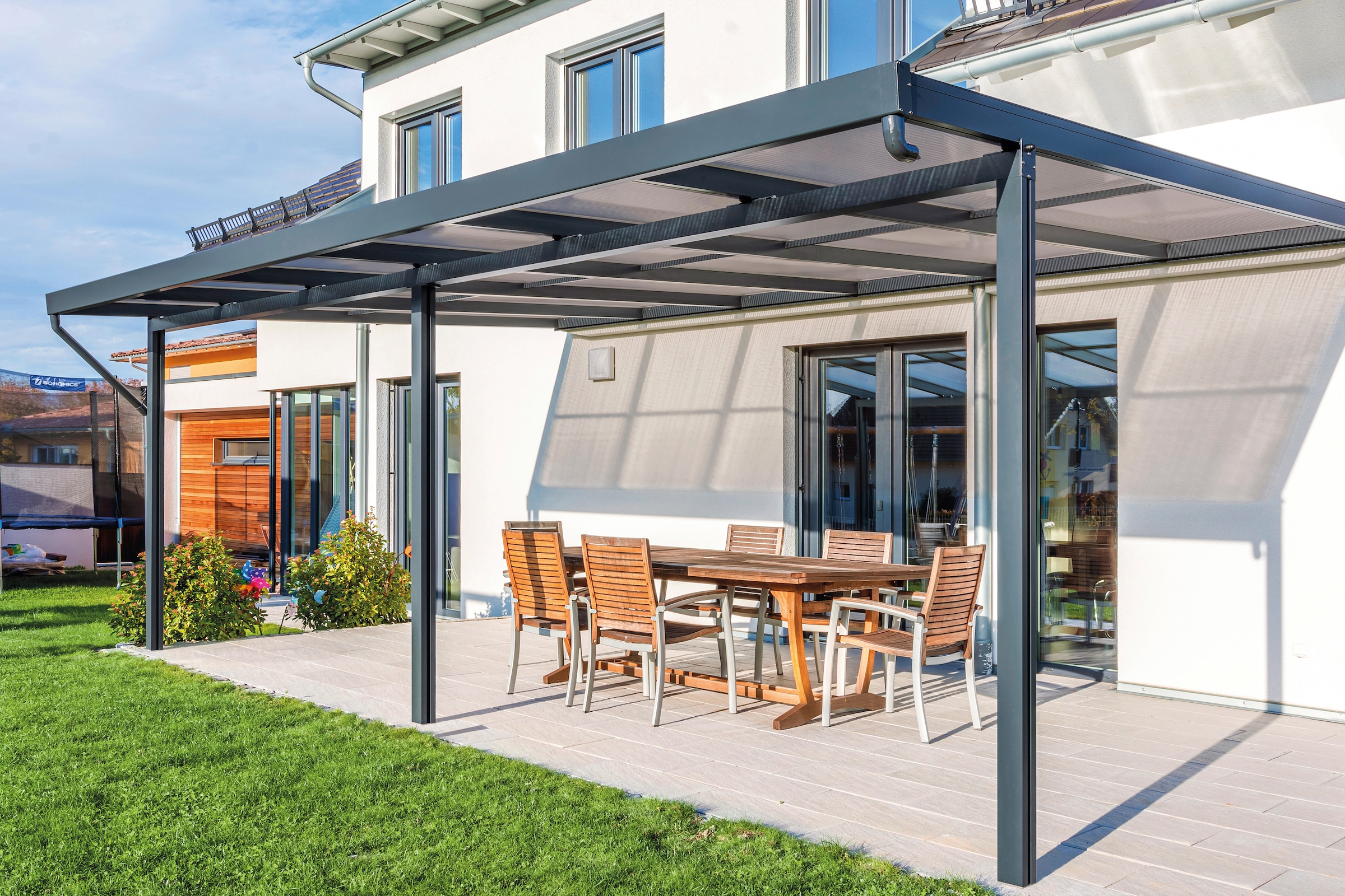 GUTTA Terrassendach "Premium", BxT: 611x406 cm, Dach Polycarbonat bronce