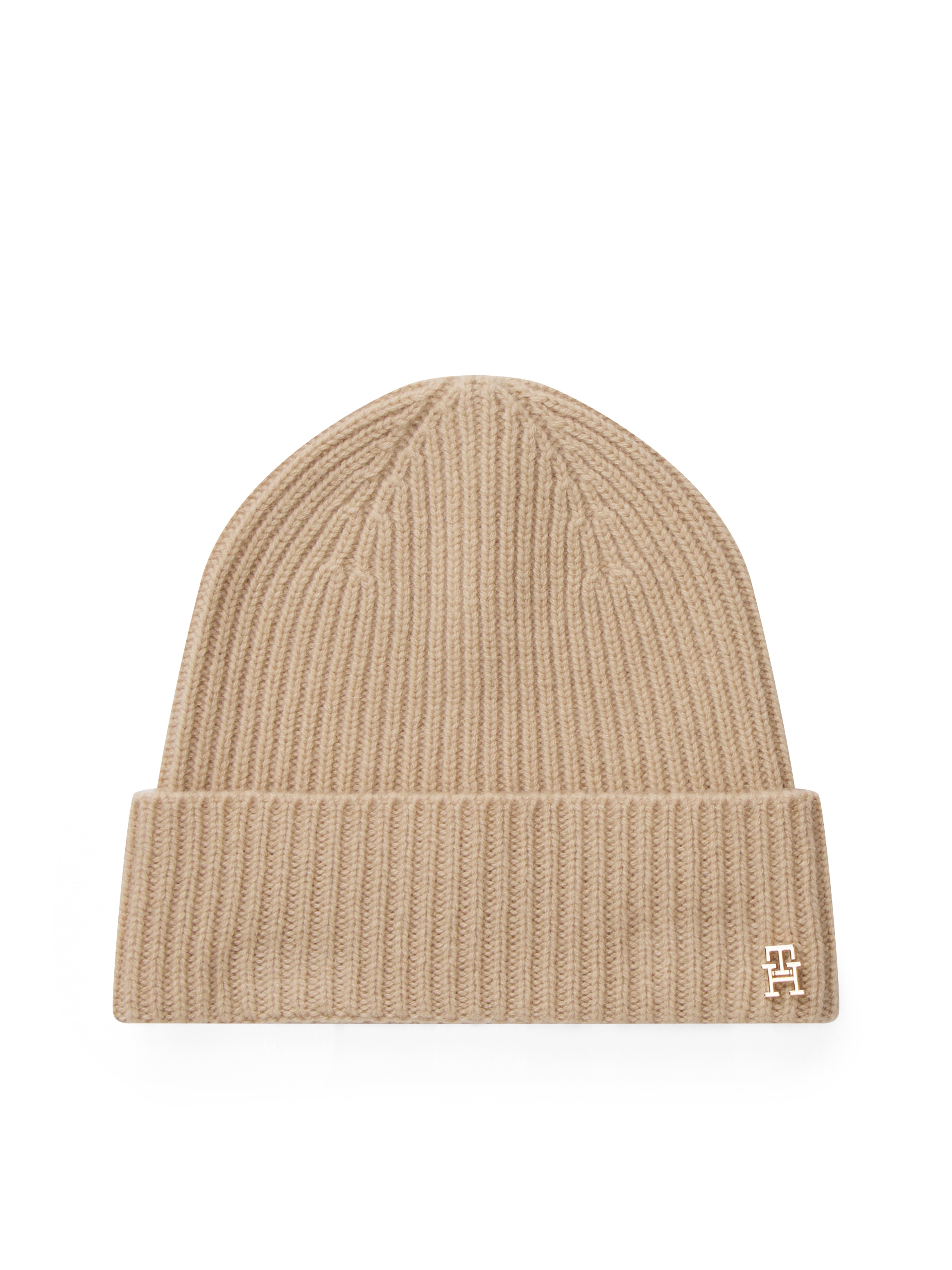 Tommy Hilfiger Beanie "TH CASHMERE", aus Rippstrick, Umschlag günstig online kaufen