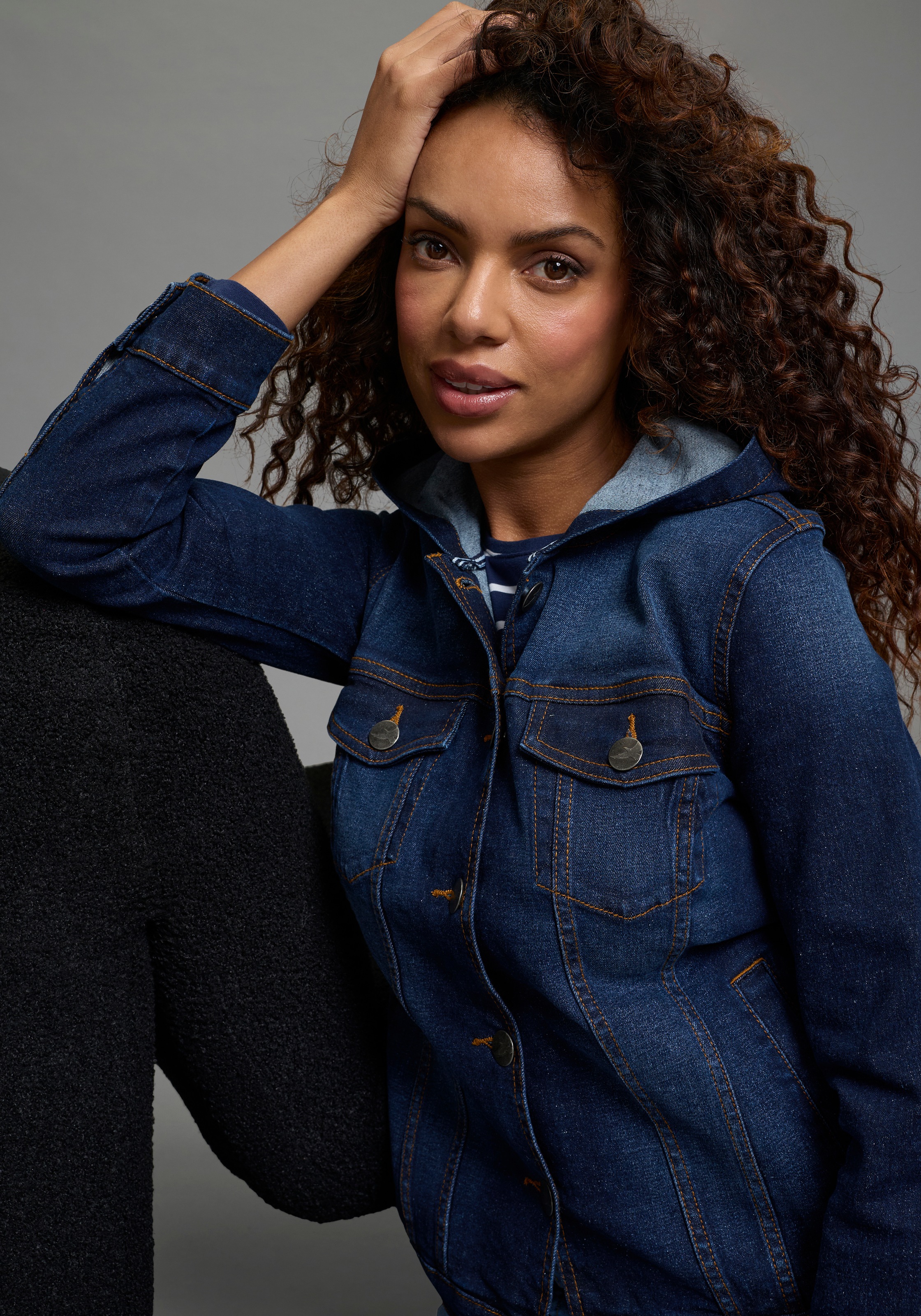 Arizona Denim Jacket Women's Dark Blue 34 2