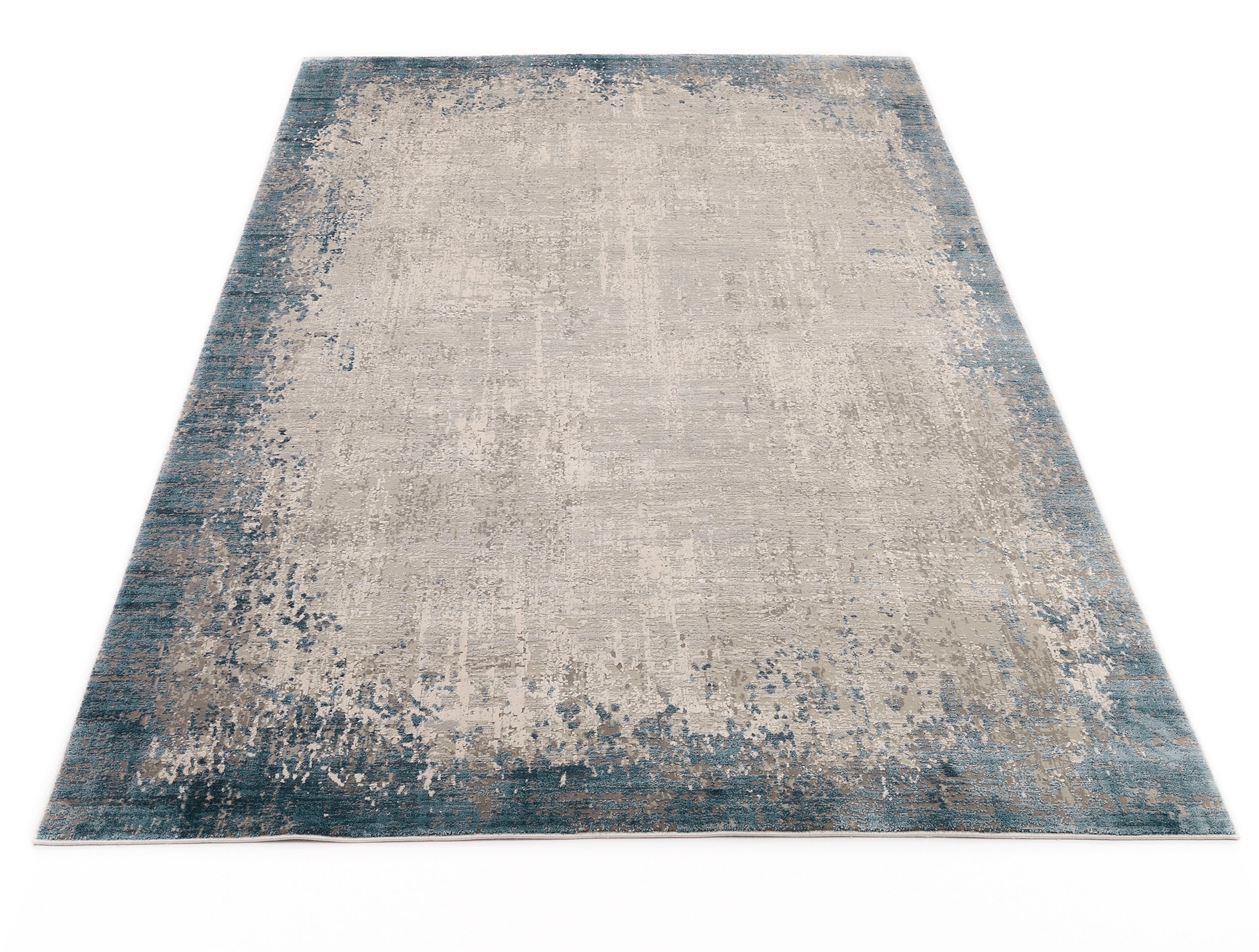 Teppich »BORDER«, rechteckig, hochwertiger Viskoseanteil, samtweiche Oberfläche mit 3...