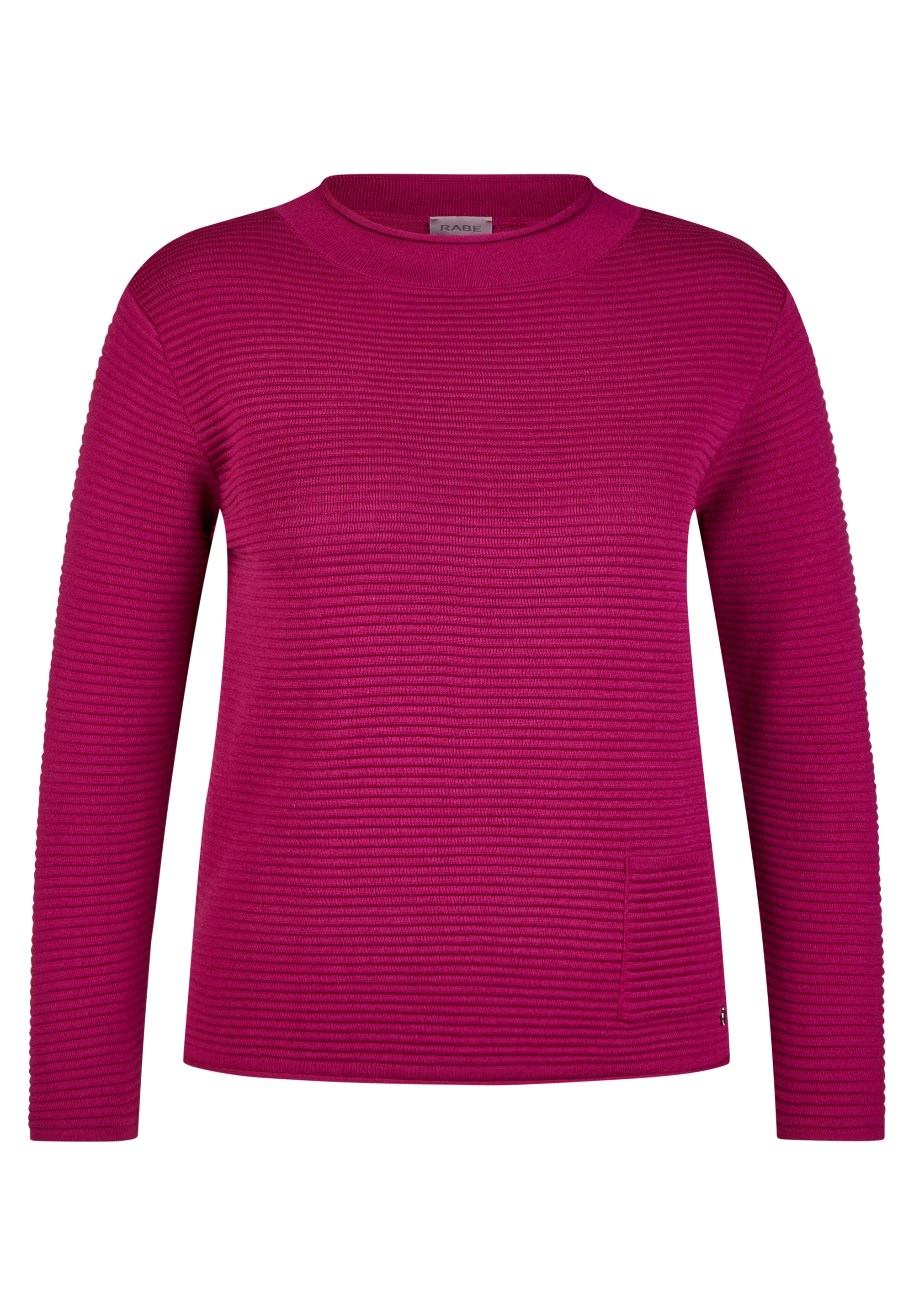 Rabe Strickpullover, mit Rippstruktur und aufgesetzter Tasche