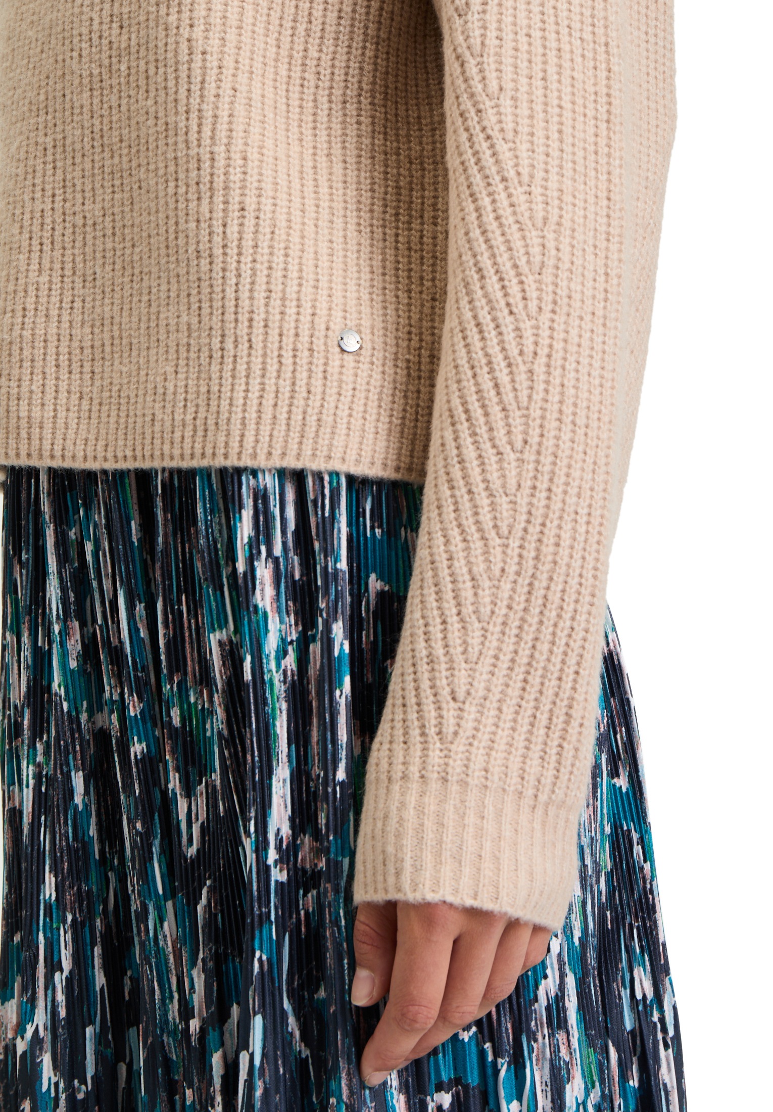 Betty&Co Strickpullover »Betty & Co Damen Grobstrick-Pullover mit hohem Kragen«, (1 tlg.), Kragen