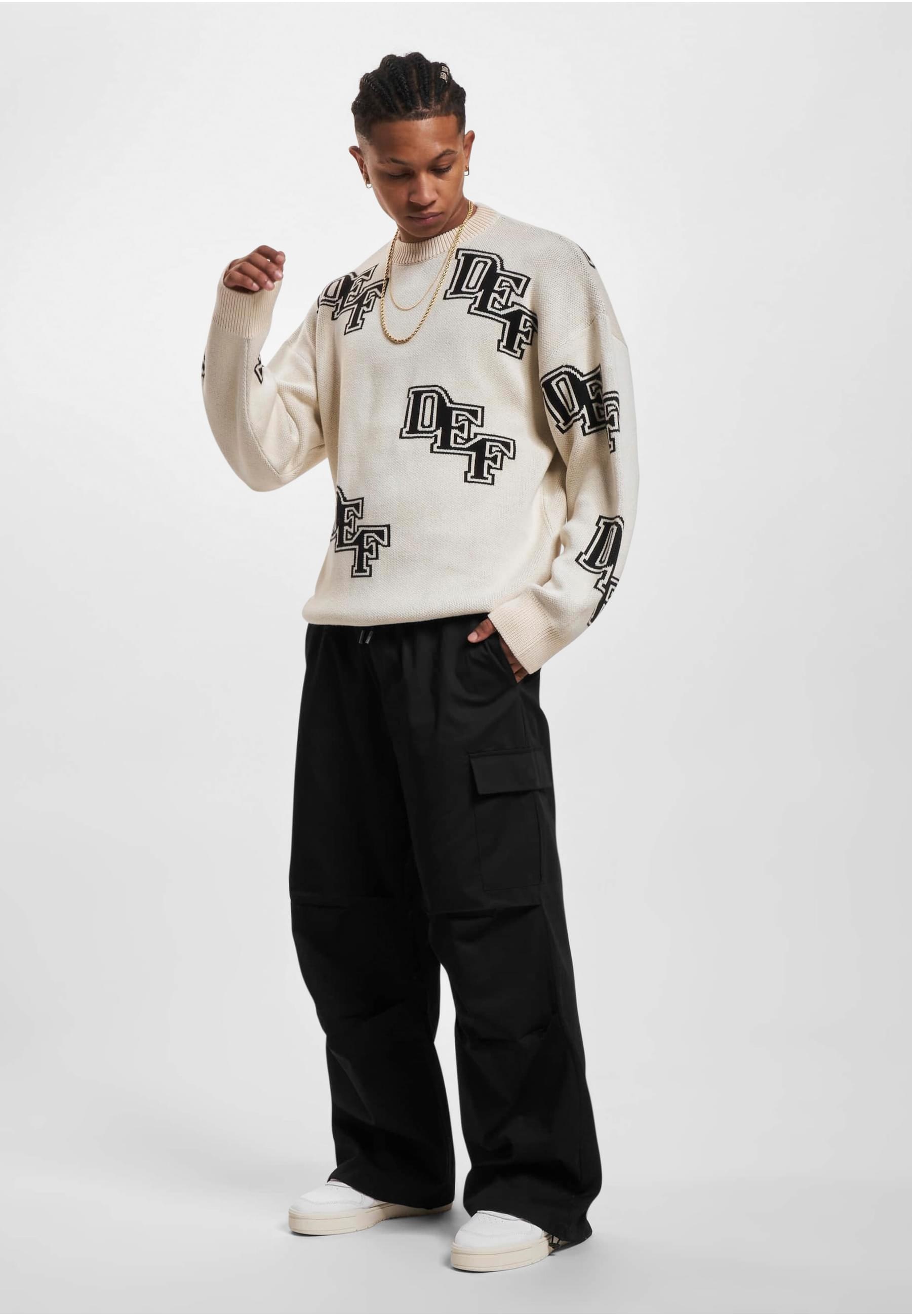 DEF Rundhalspullover »DEF Herren DEF Knit Crewneck«, (1 tlg.)