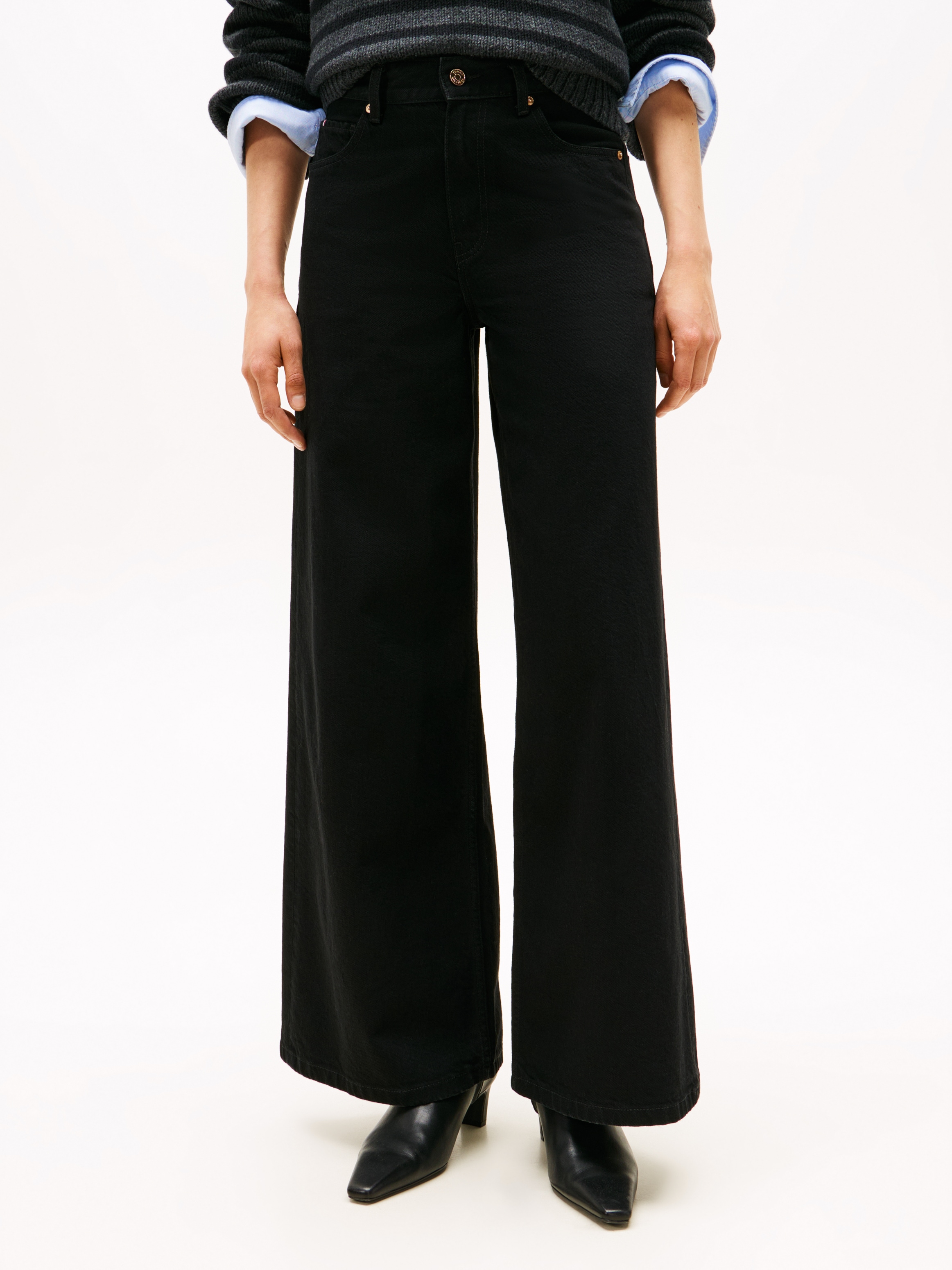 Tommy Hilfiger High-waist-Jeans "DNM BLACK 70s WIDE LEG HW" günstig online kaufen