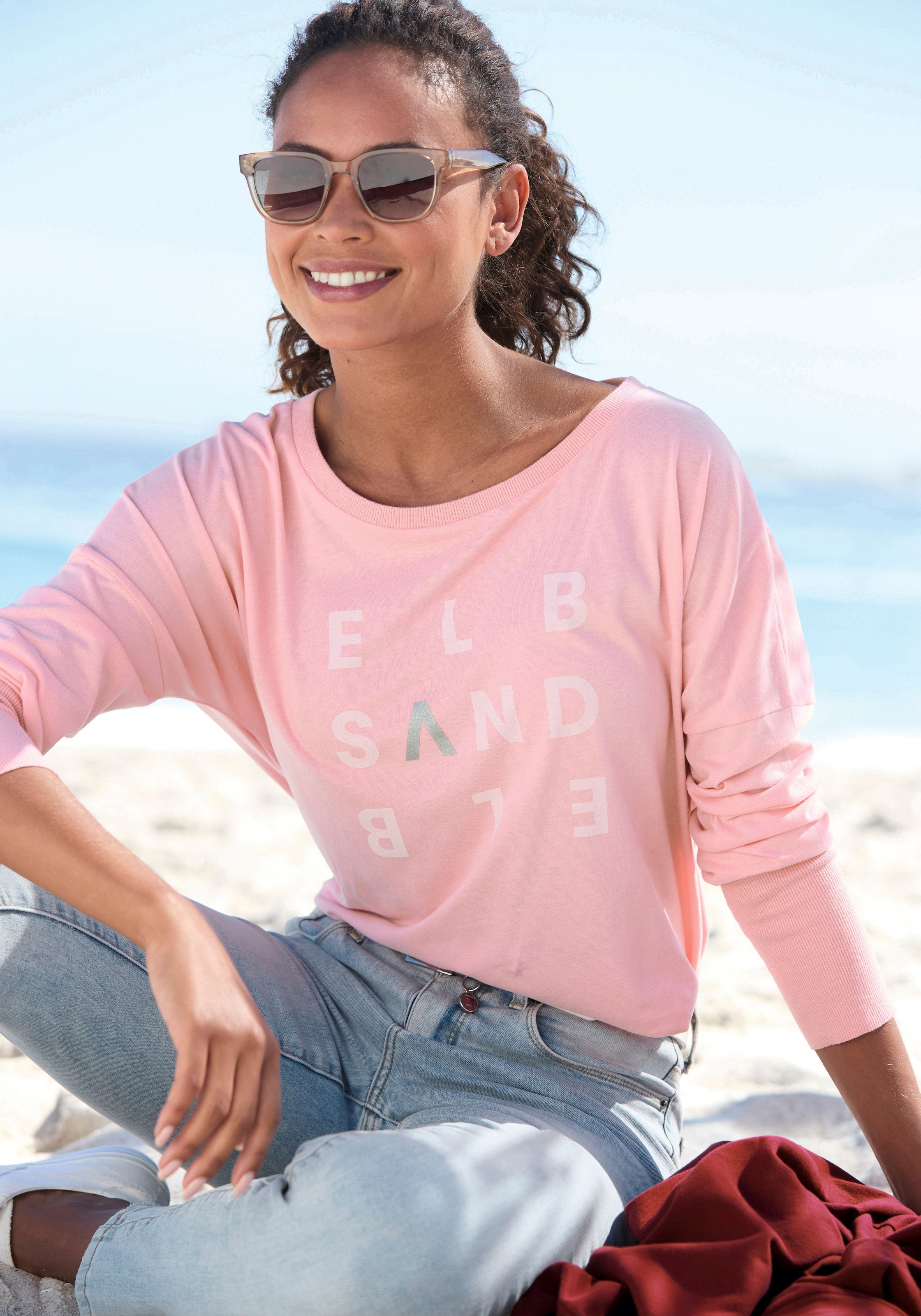Elbsand Longsleeve "Ingiara", mit Logodruck vorne, Langarmshirt, sportlich- günstig online kaufen